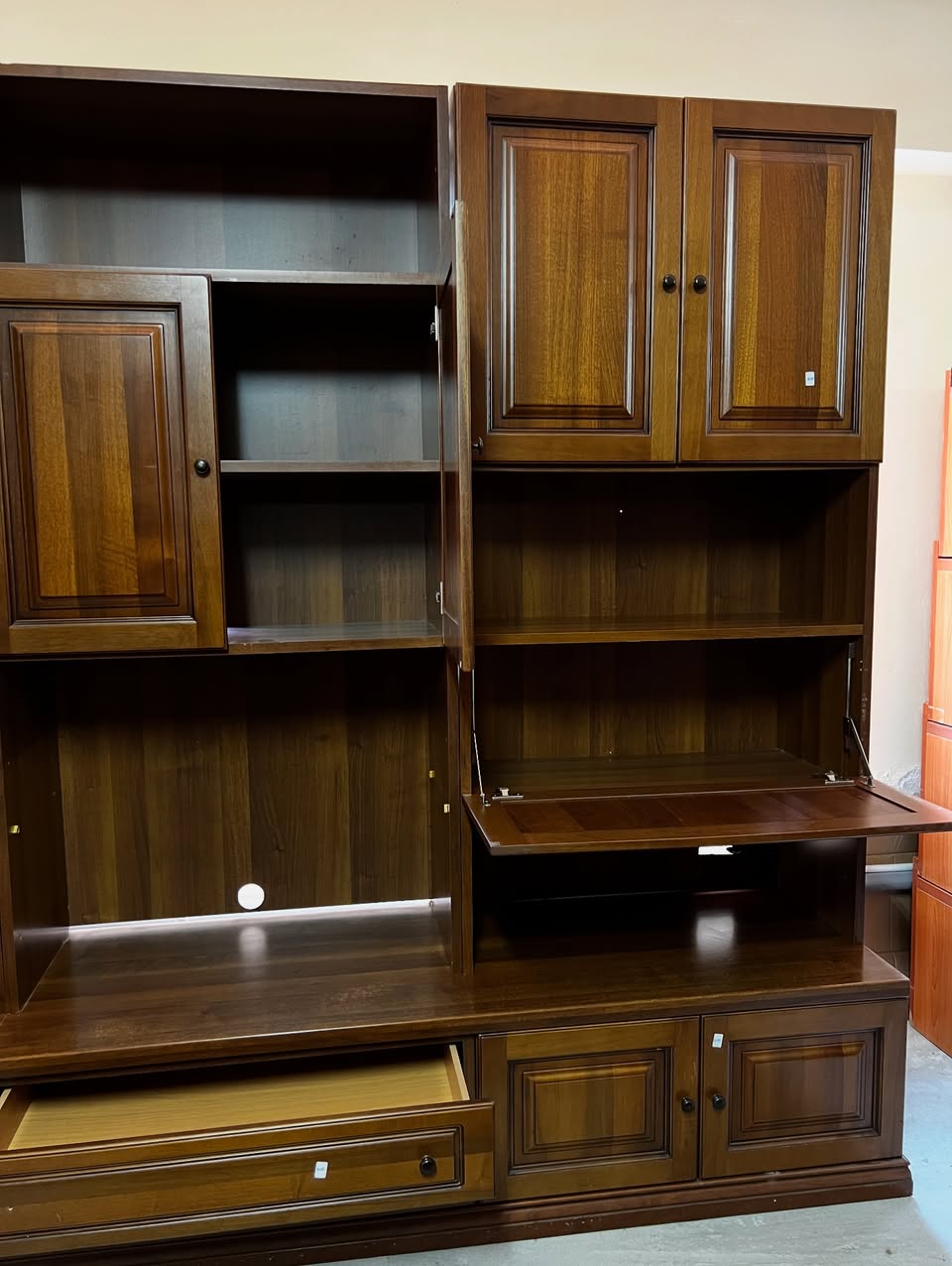 Bibliotecă modulară din lemn masiv sh de calitate italiană R-111 - imagine 4