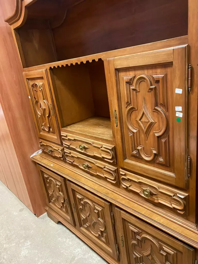 Mobilier rustic lemn masiv sculptat sh de calitate italiana R-765 - imagine 3