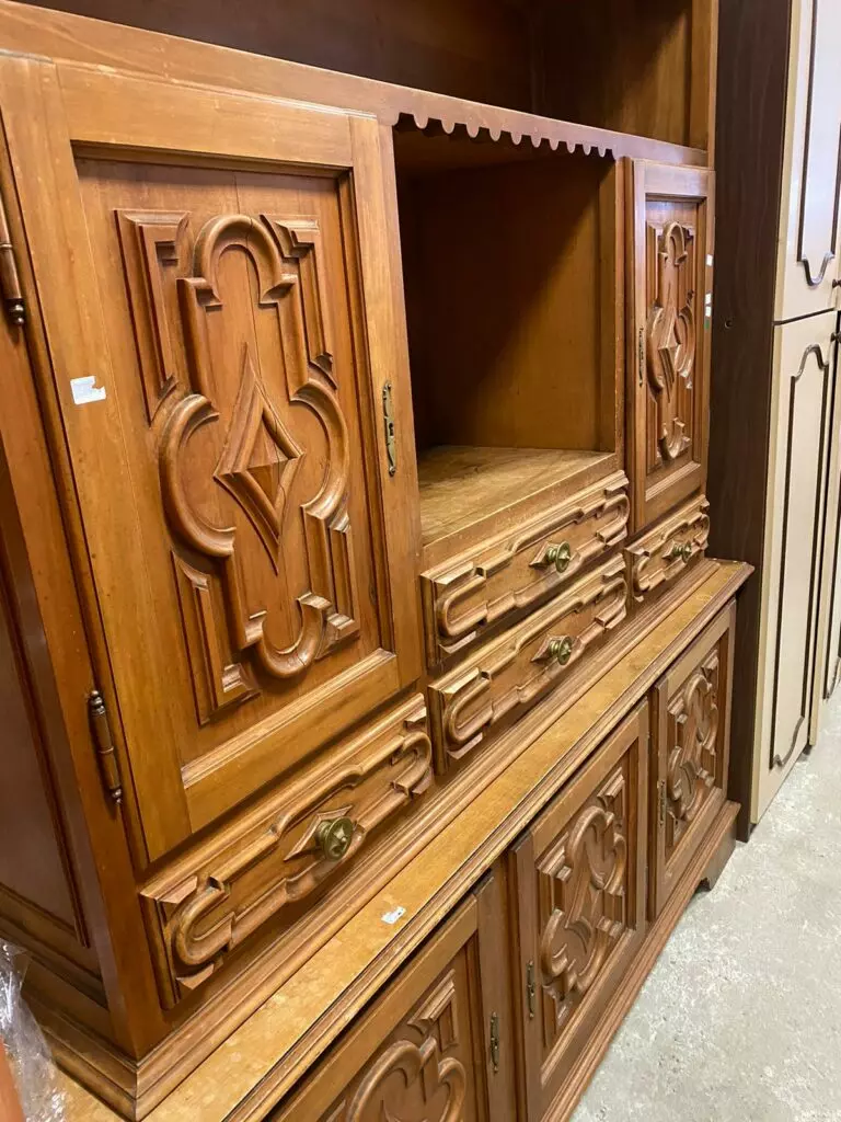 Mobilier rustic lemn masiv sculptat sh de calitate italiana R-765 - imagine 2