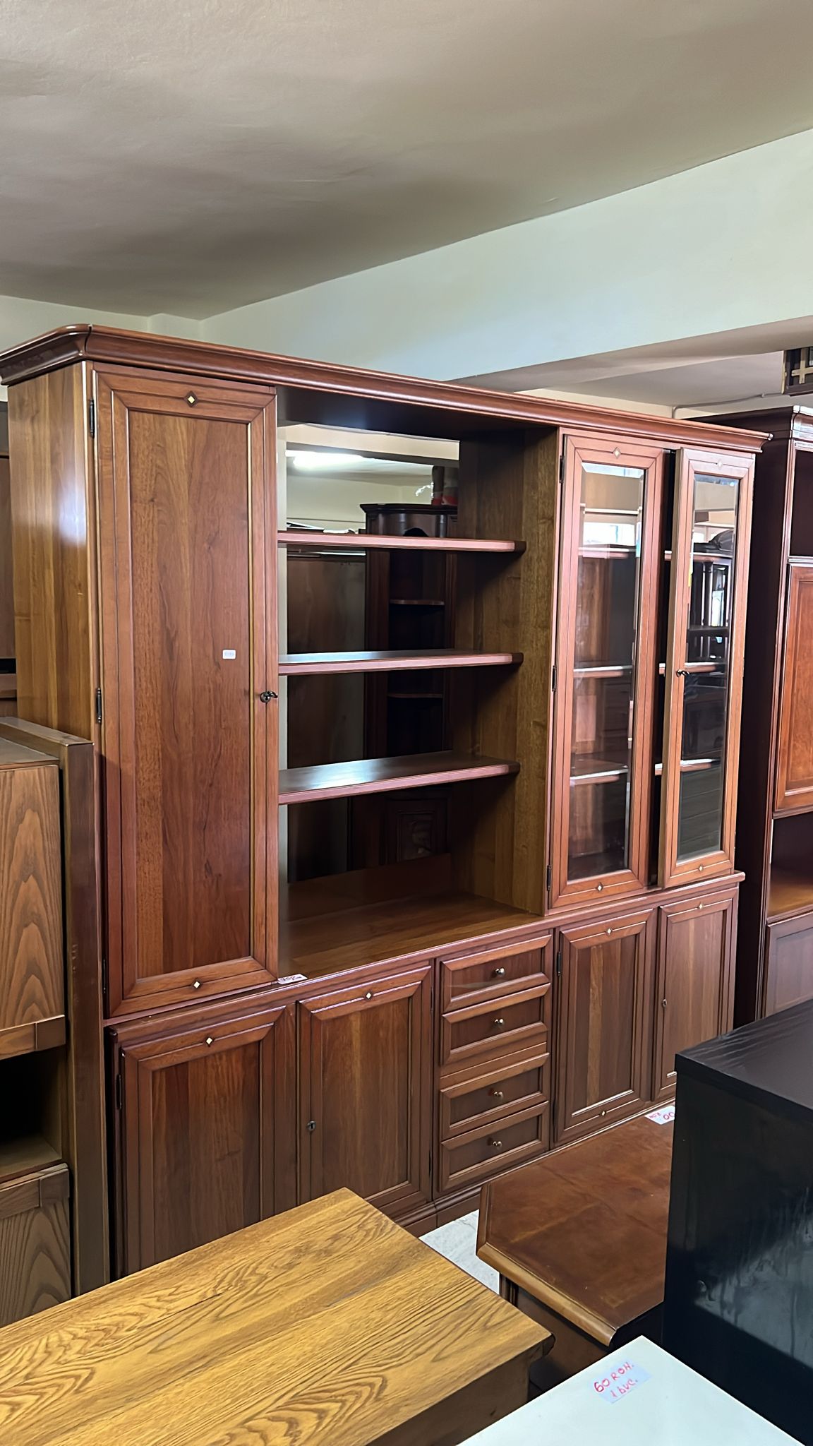 Bibliotecă din lemn masiv sh de calitate italiană R-79