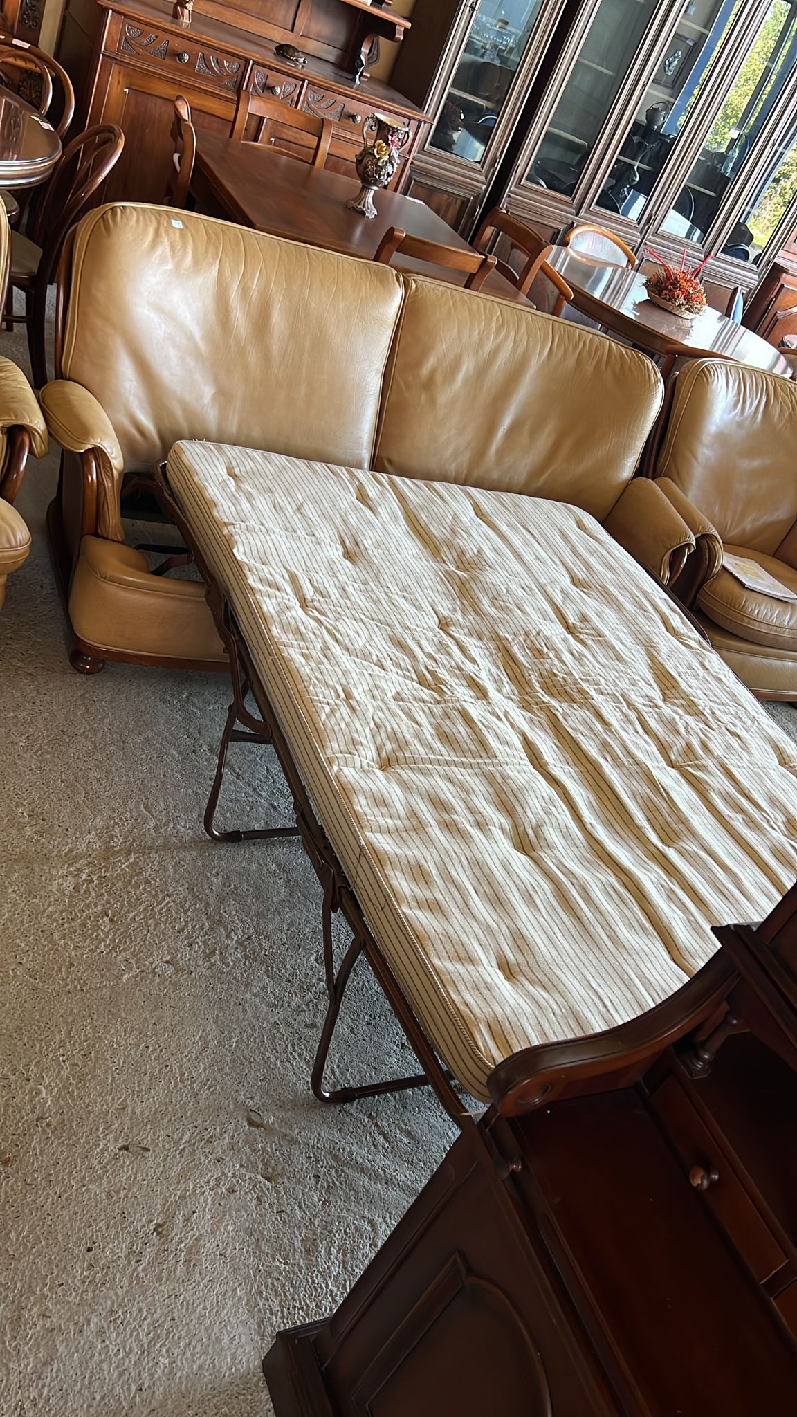 Set canapea extensibilă și 2 fotolii sh din piele de calitate italiană R-712 - imagine 3