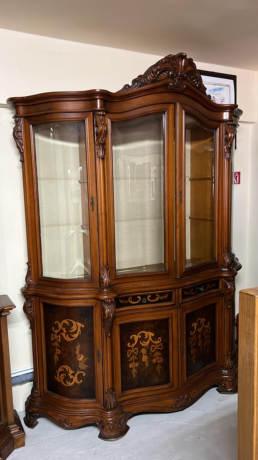 Vitrină clasică bufet mobila living made in italy R-763 - imagine 7
