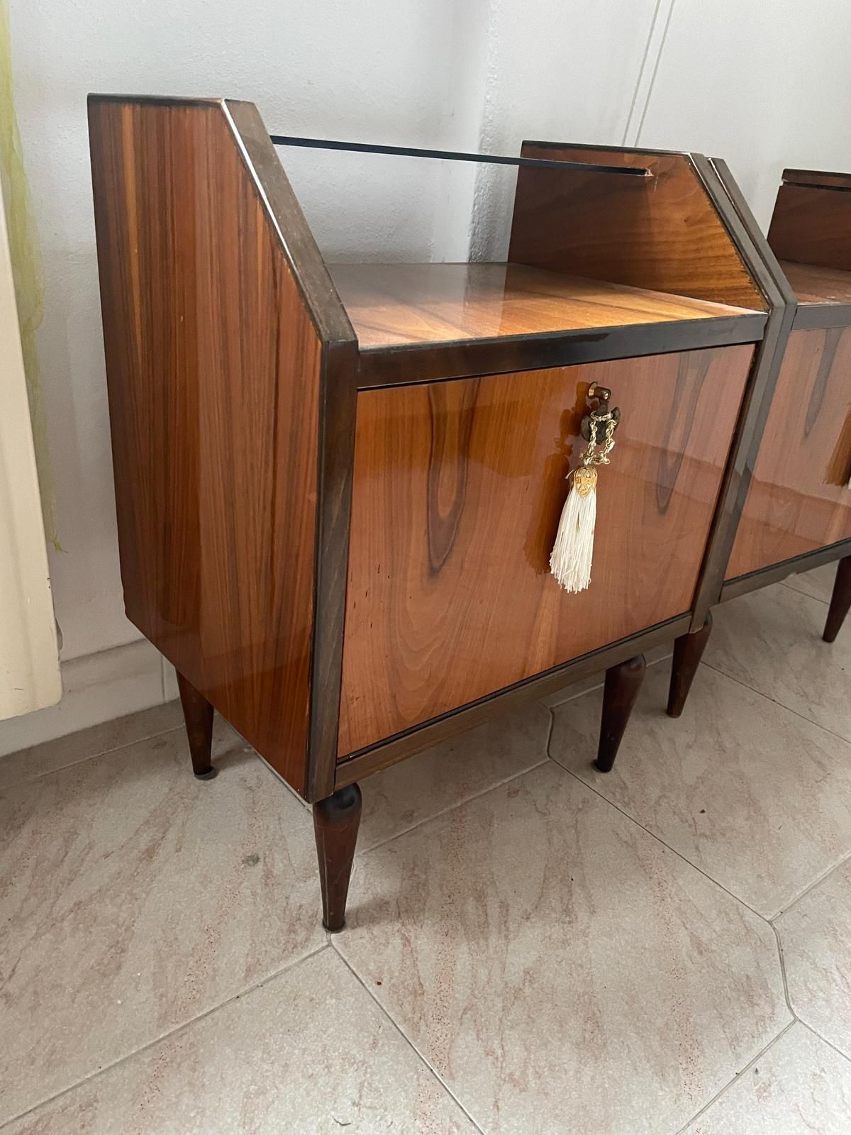 Set dulap cu noptiere vintage sh de calitate italiană R-791 - imagine 4
