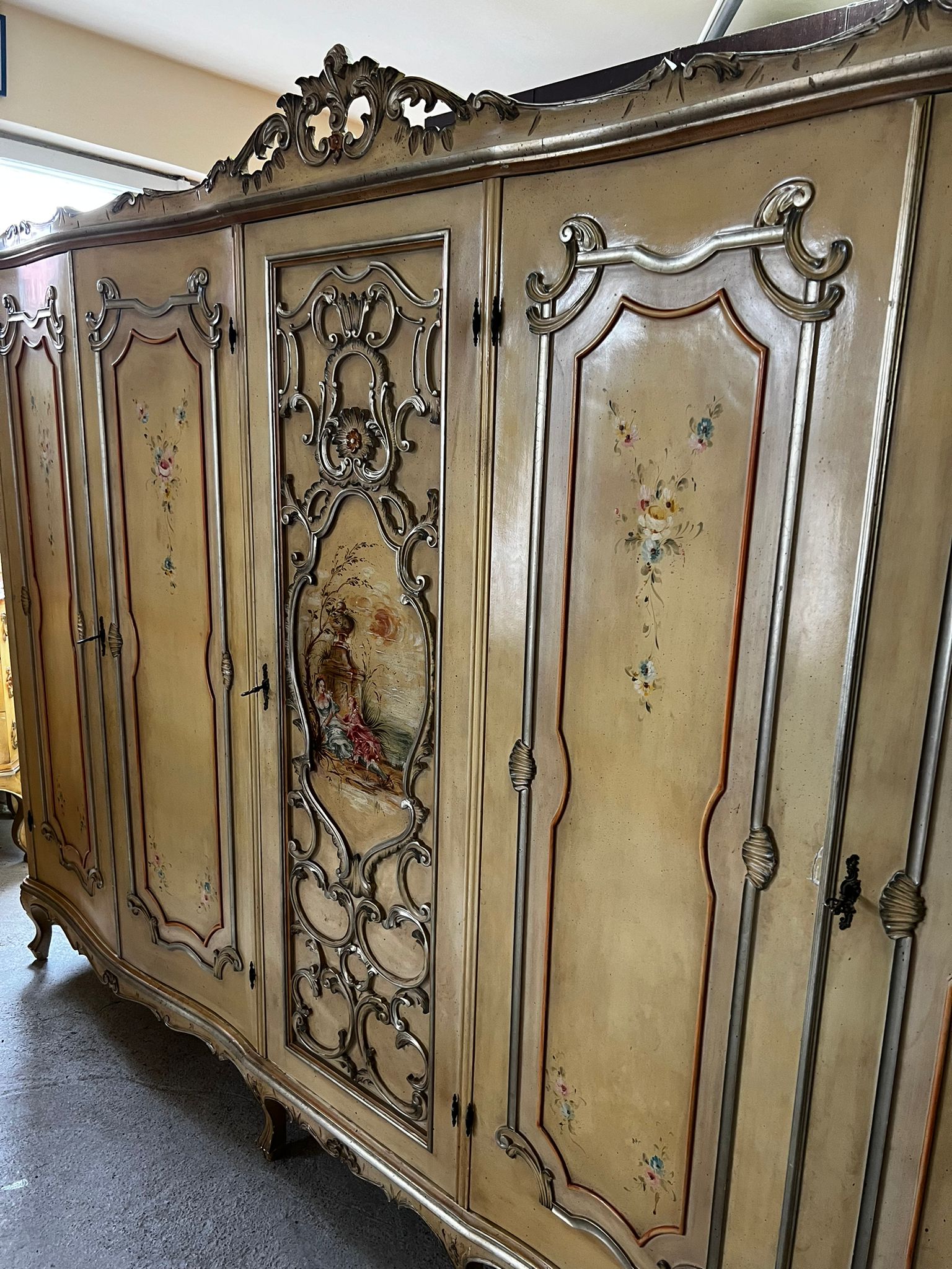 Dormitor Barocco Veneziano pictat manual sh de calitate italiana R-797 - imagine 2
