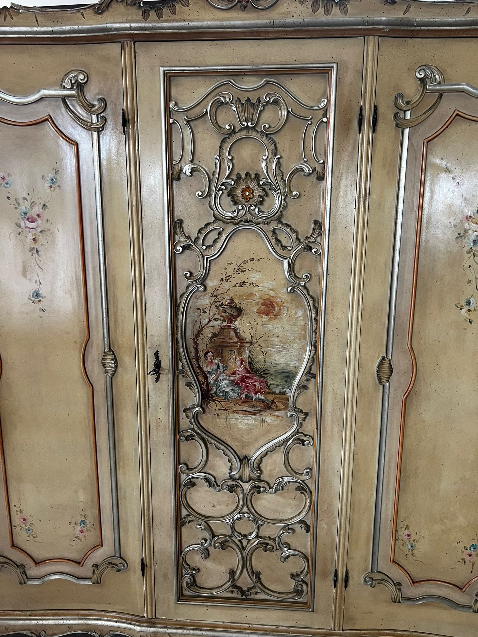 Dormitor Barocco Veneziano pictat manual sh de calitate italiana R-797 - imagine 10