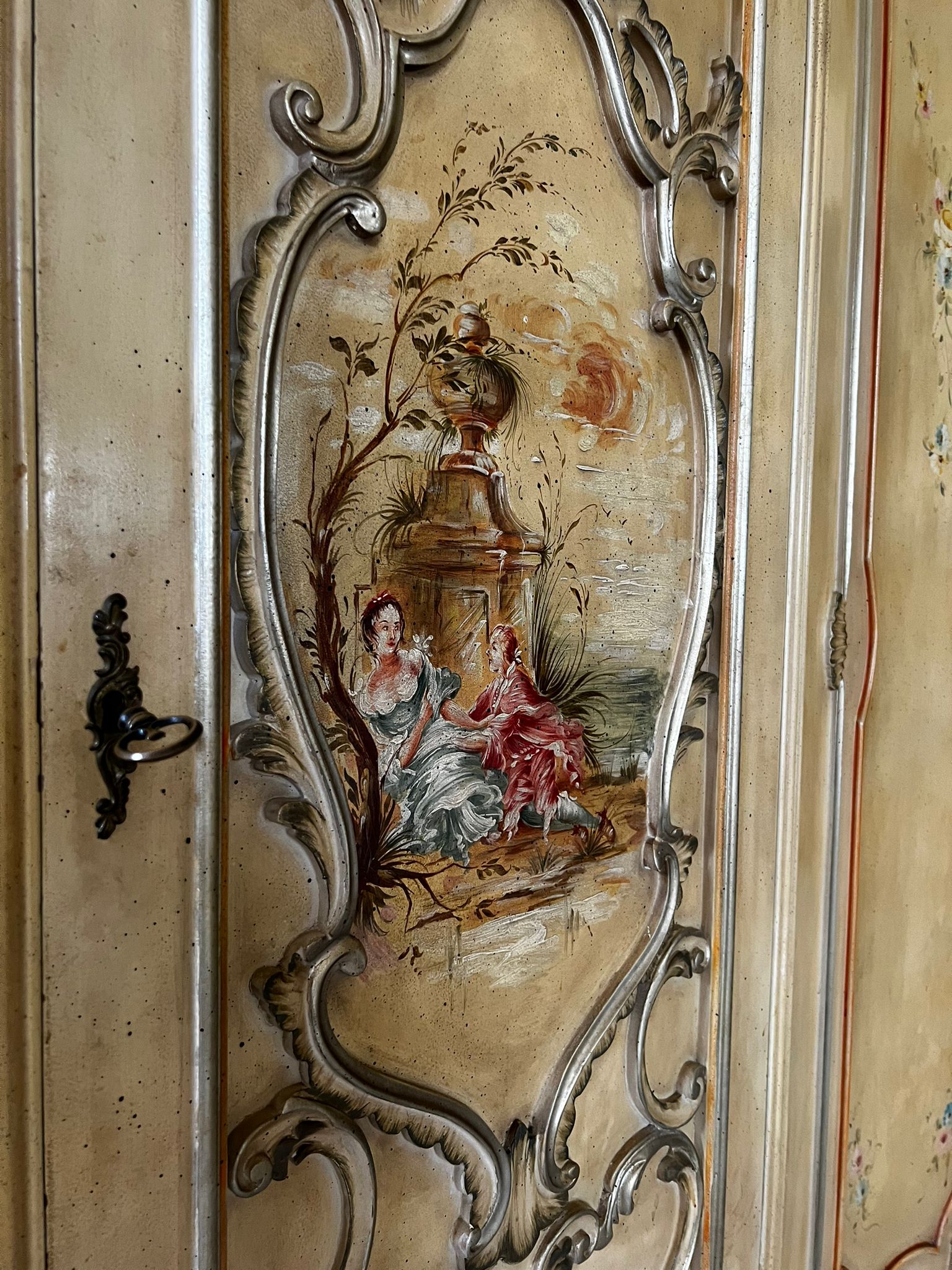 Dormitor Barocco Veneziano pictat manual sh de calitate italiana R-797 - imagine 11