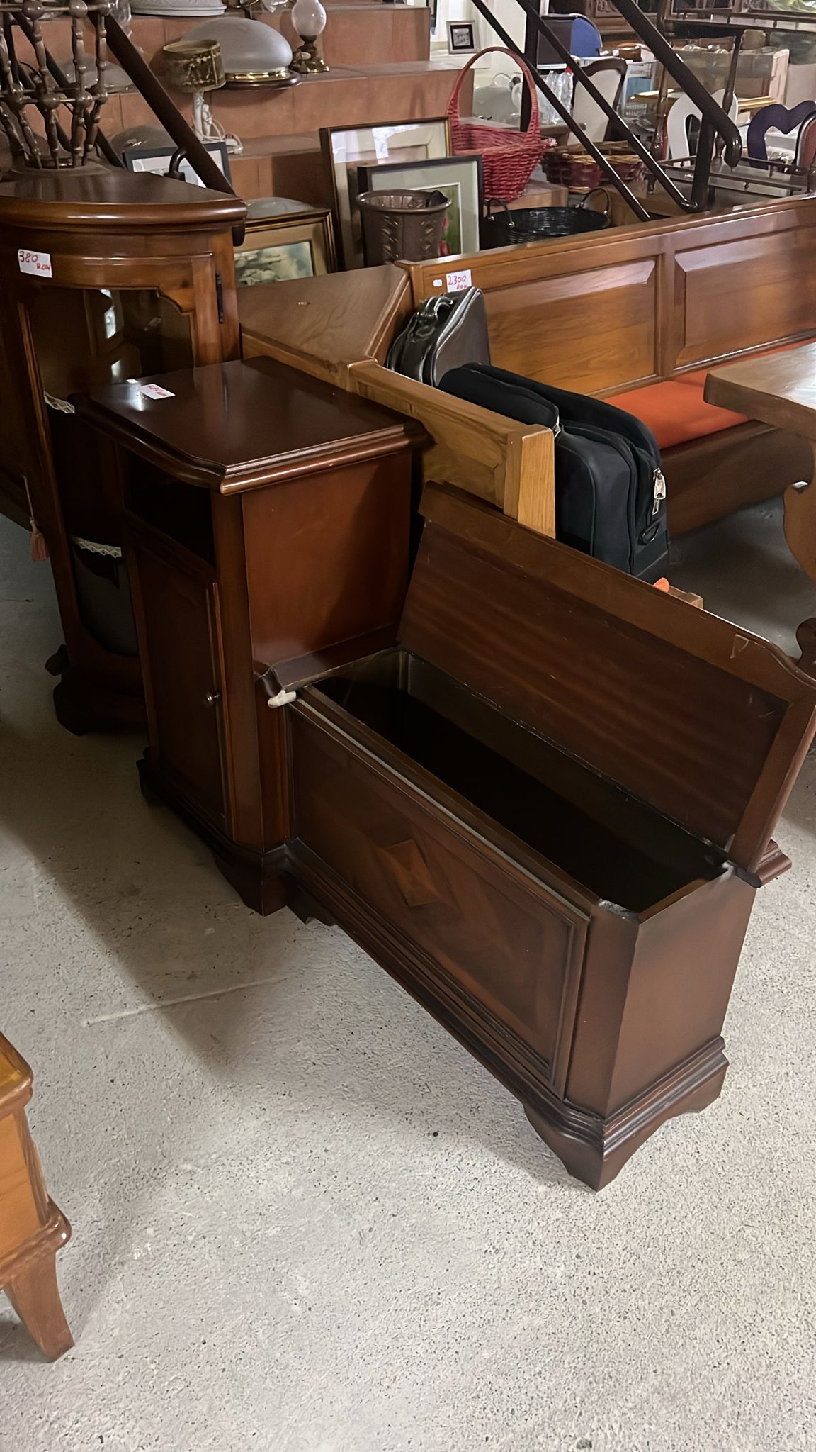 Set banchetă depozitare și dulăpior din lemn sh de calitate italiana R-750 - imagine 4