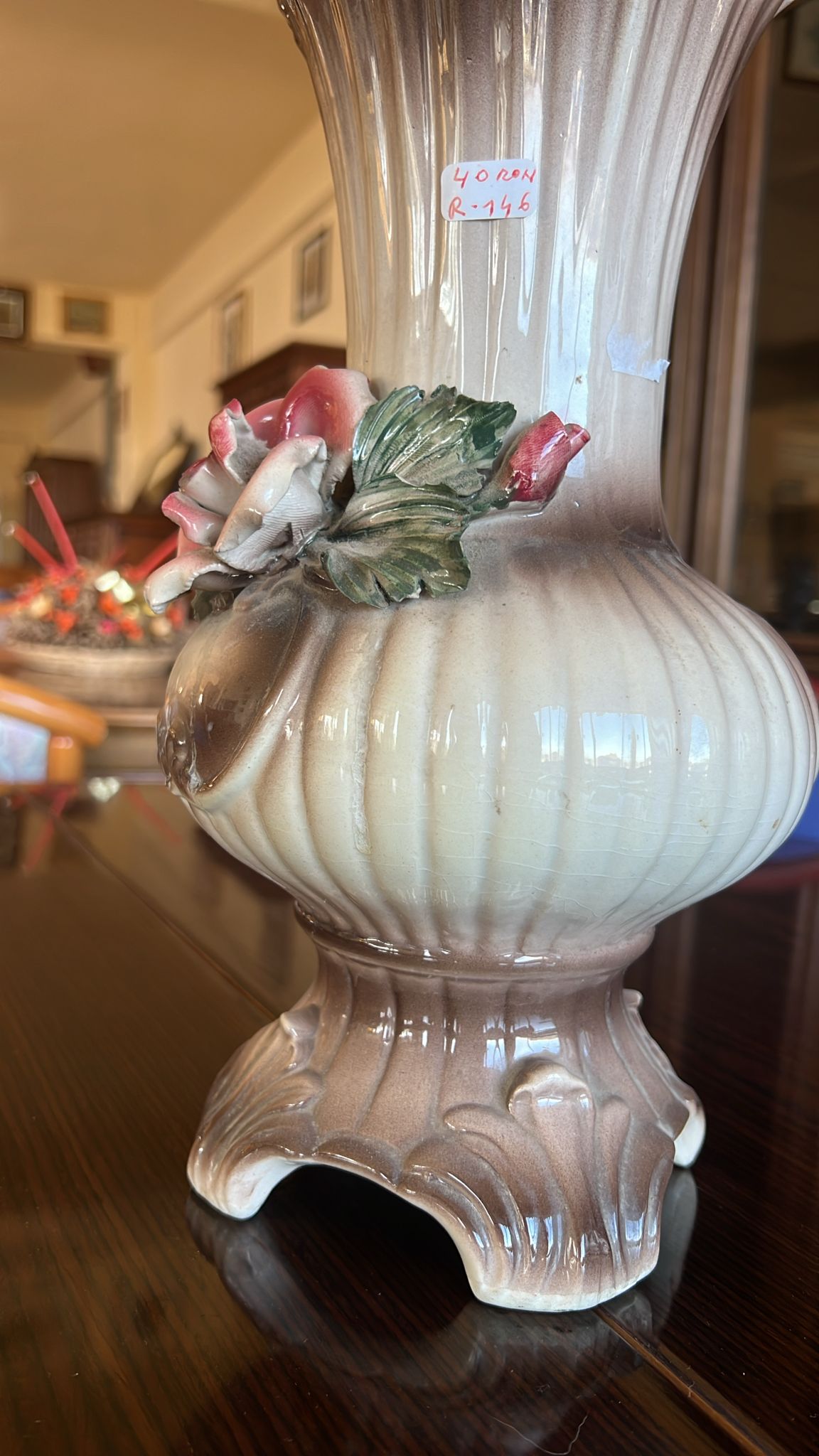 Vază decorativă ceramică vintage sh de calitate italiana R-146 - imagine 2