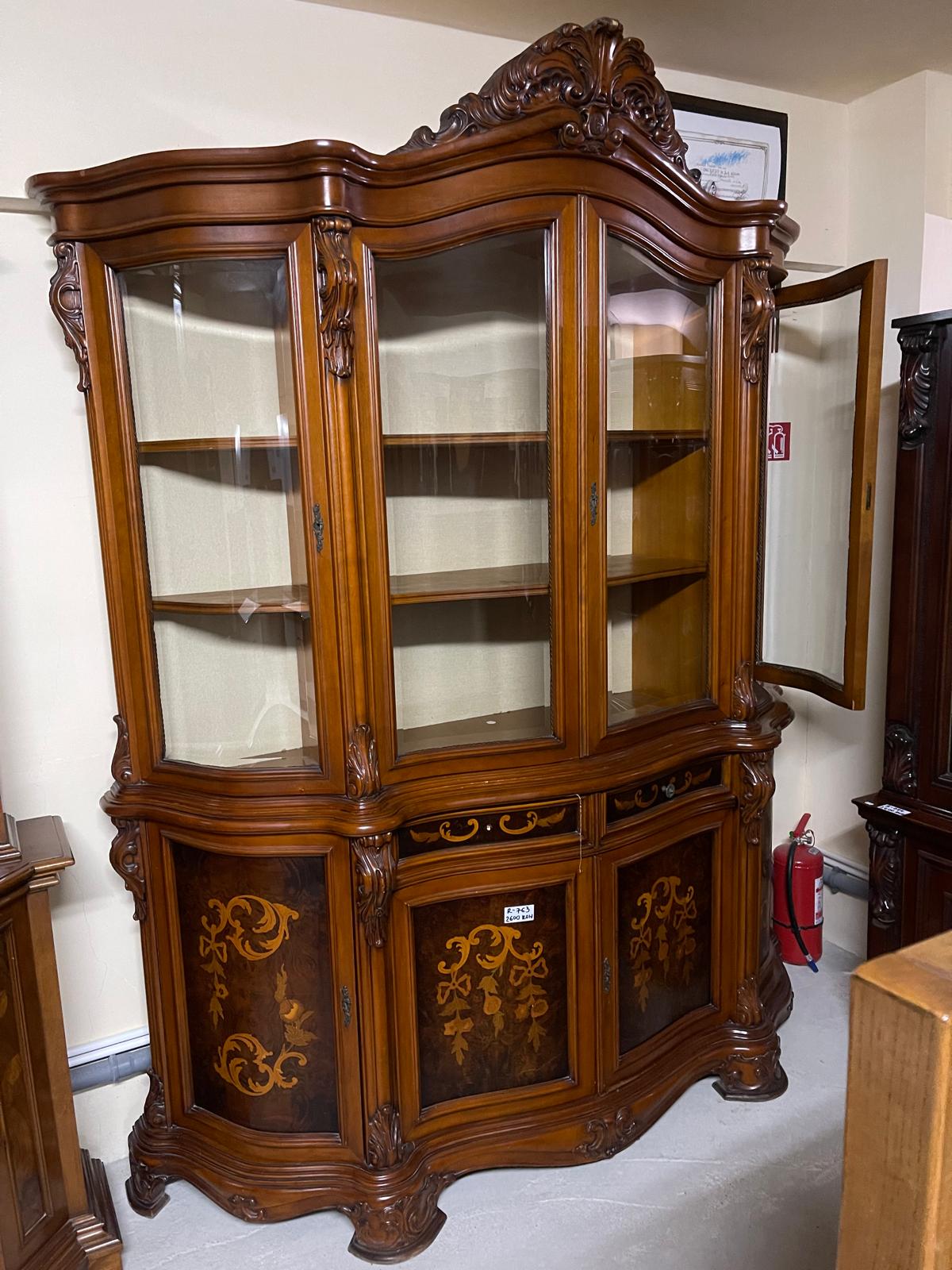 Vitrină clasică bufet mobila living made in italy R-763 - imagine 2