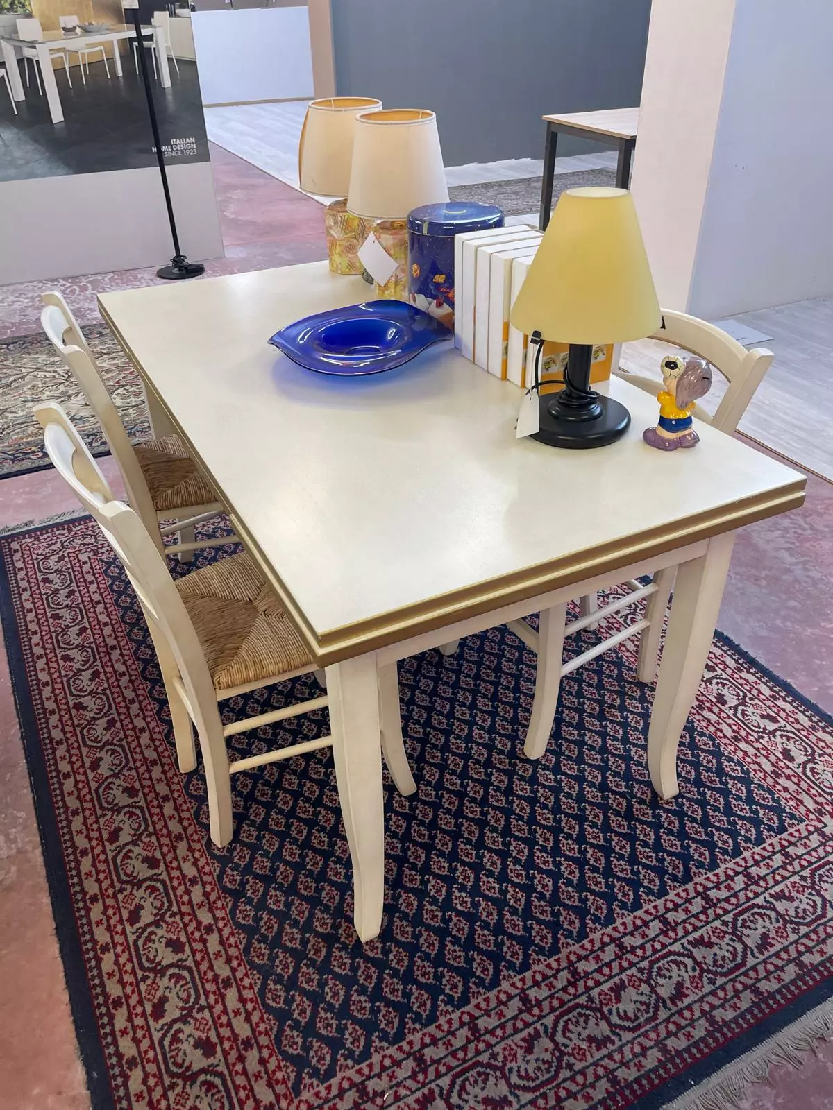 Sufragerie completă colecție Capri Gold cu vitrină, masă și scaune, made in italy R-912 - imagine 5