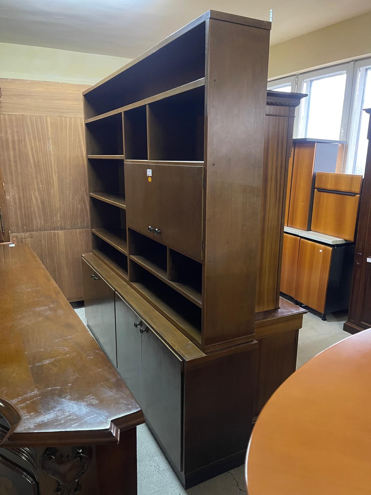 Bibliotecă din lemn de nuc made in italy R-950