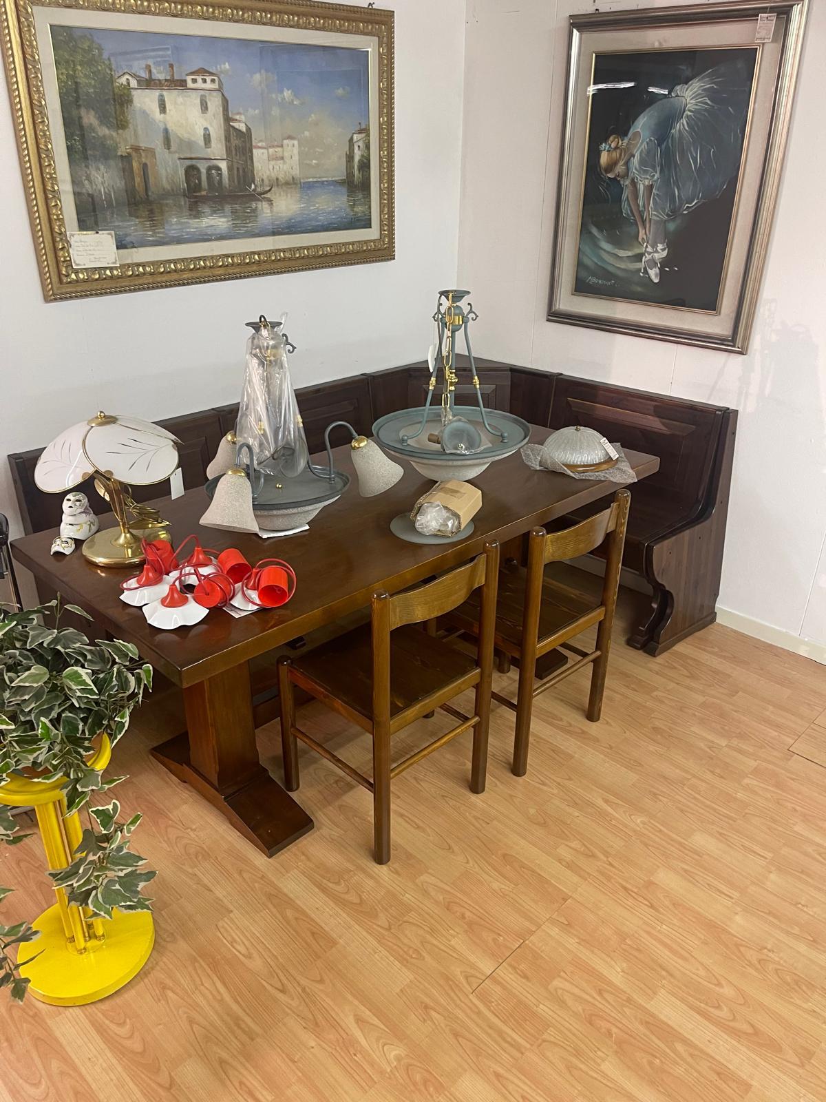 Set Banca + scaune + masa de lemn Noua made in italy R-1080 - imagine 5