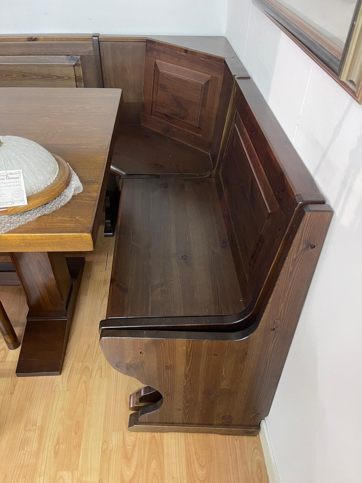 Set Banca + scaune + masa de lemn Noua made in italy R-1080 - imagine 4
