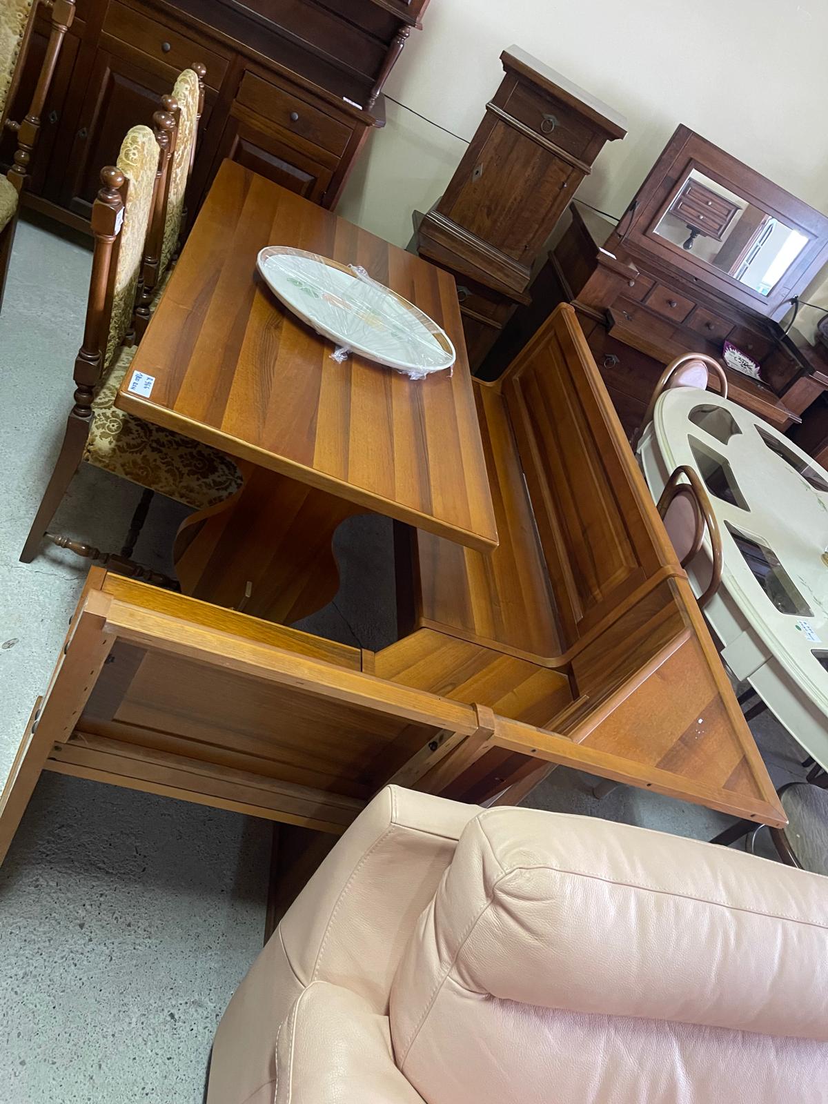 Set bancă + masă din lemn de nuc made in italy R-966 - imagine 4