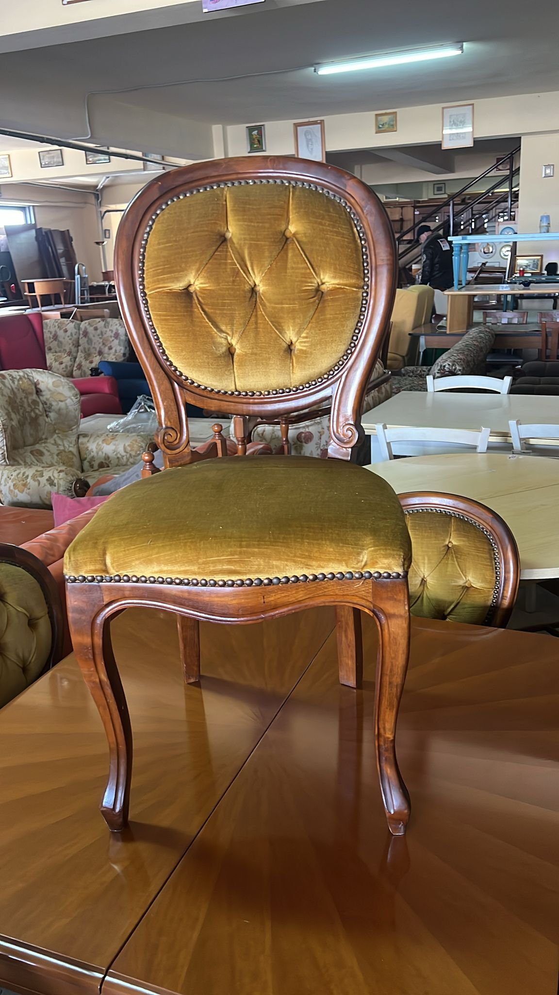 Scaun Vintage din Lemn Sh de Calitate Italiană S 3033 - imagine 2