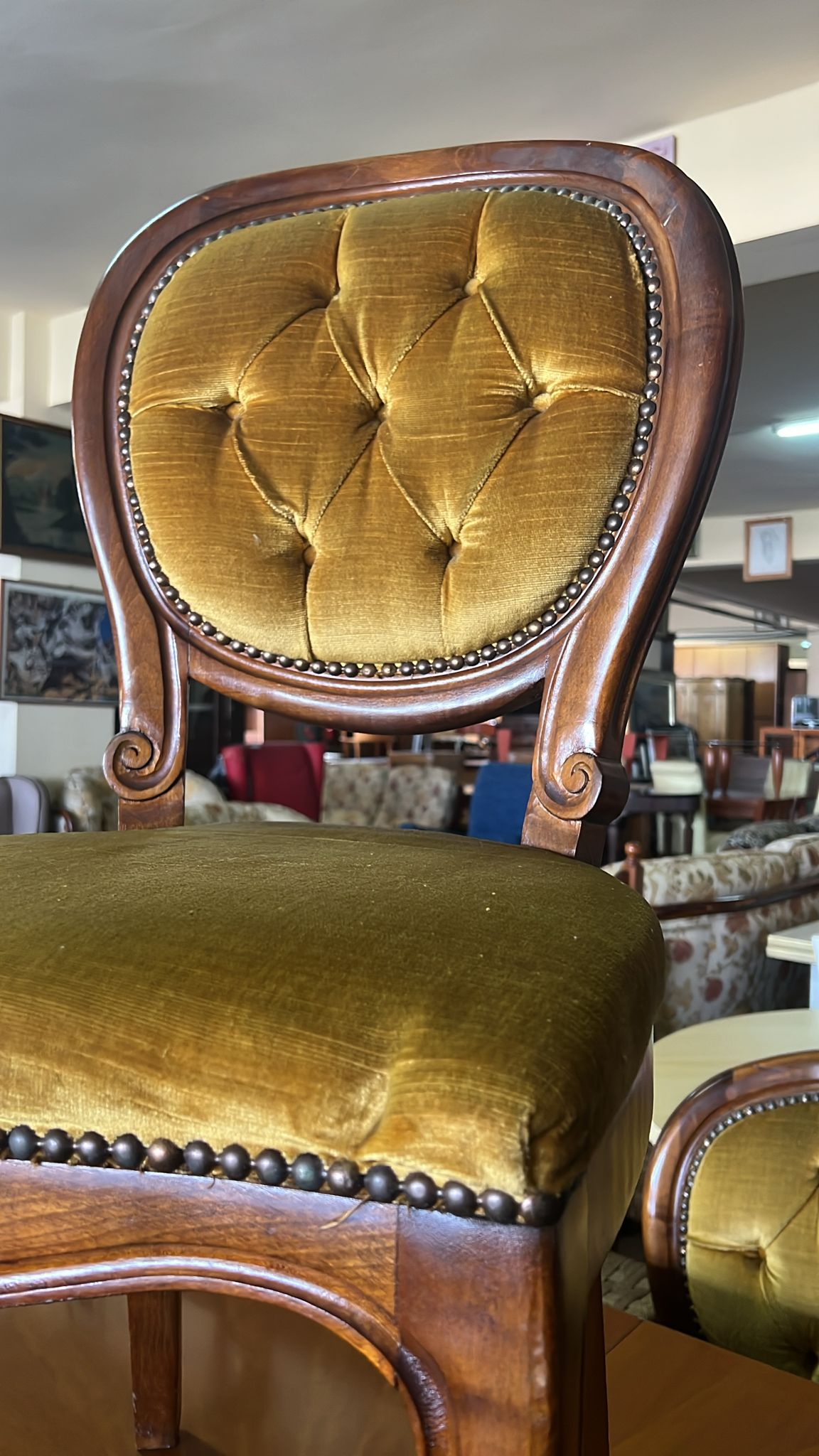 Scaun Vintage din Lemn Sh de Calitate Italiană S 3033 - imagine 3