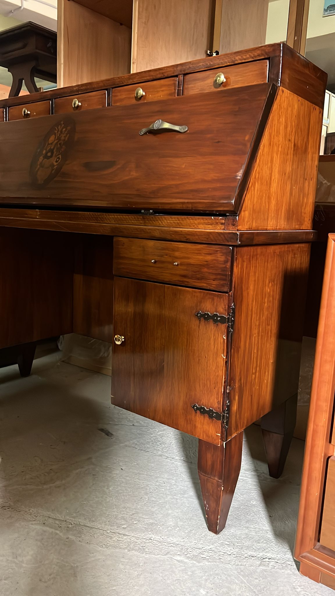 Birou vintage din lemn sh de calitate italiană S 3044 - imagine 3