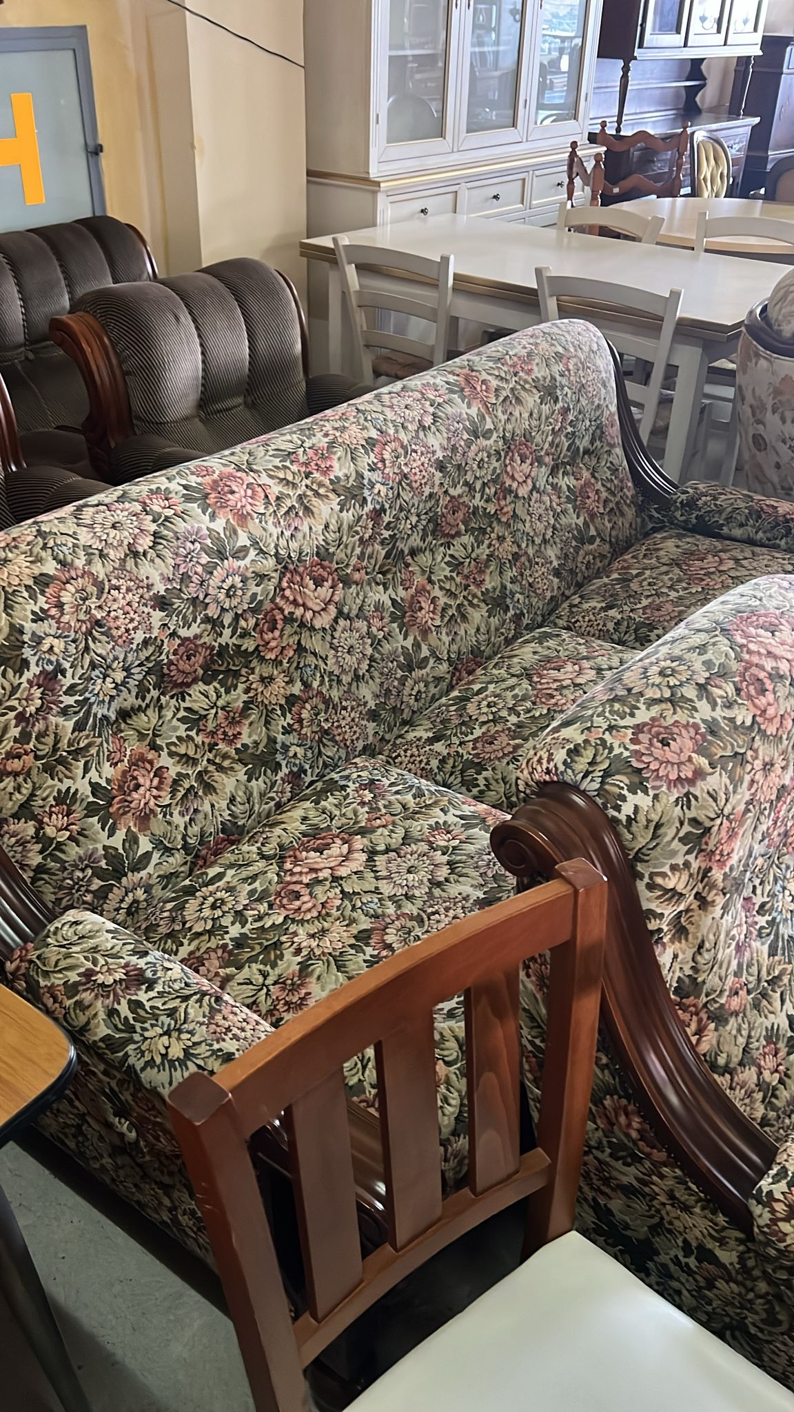 Set canapea si fotolii tapitate cu model floral sh de calitate italiana S 3024 - imagine 4