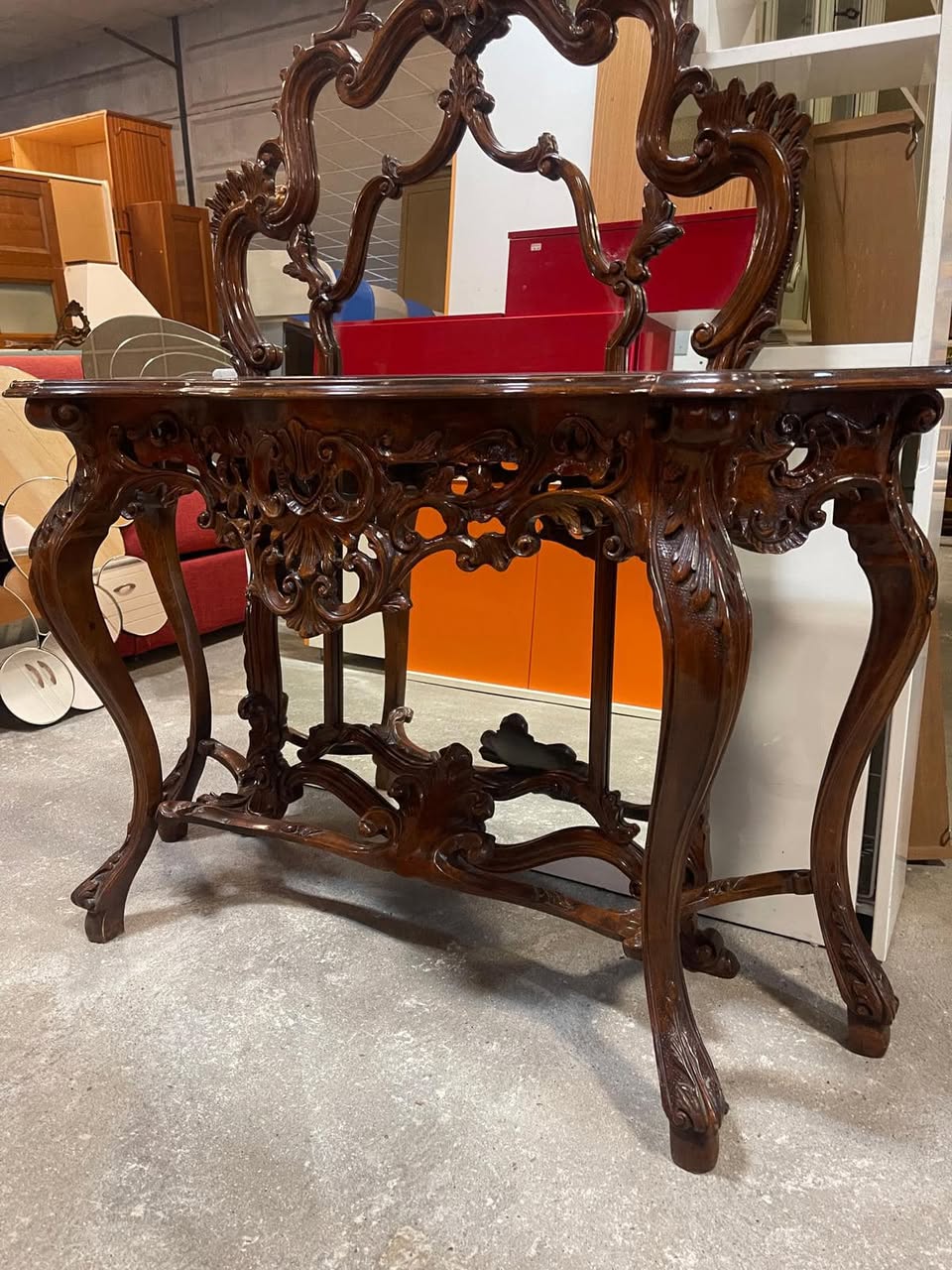 Consolă baroc cu oglindă sh de calitate italiană S3112 - imagine 5