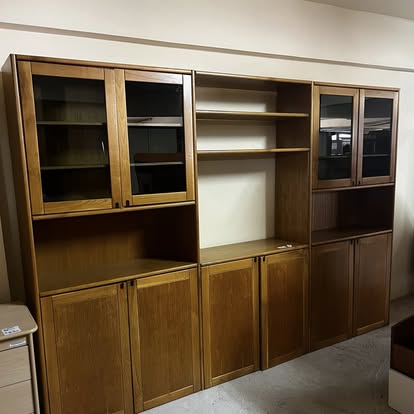Bibliotecă modulară din lemn cu vitrină sh de calitate italiană S 3172 - imagine 2