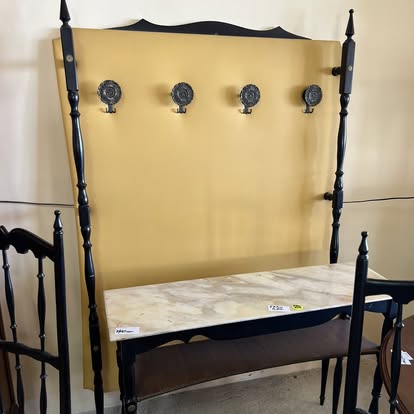 Set hol vintage cu cuier, măsuță și scaune sh de calitate italiană S 1658 - imagine 5