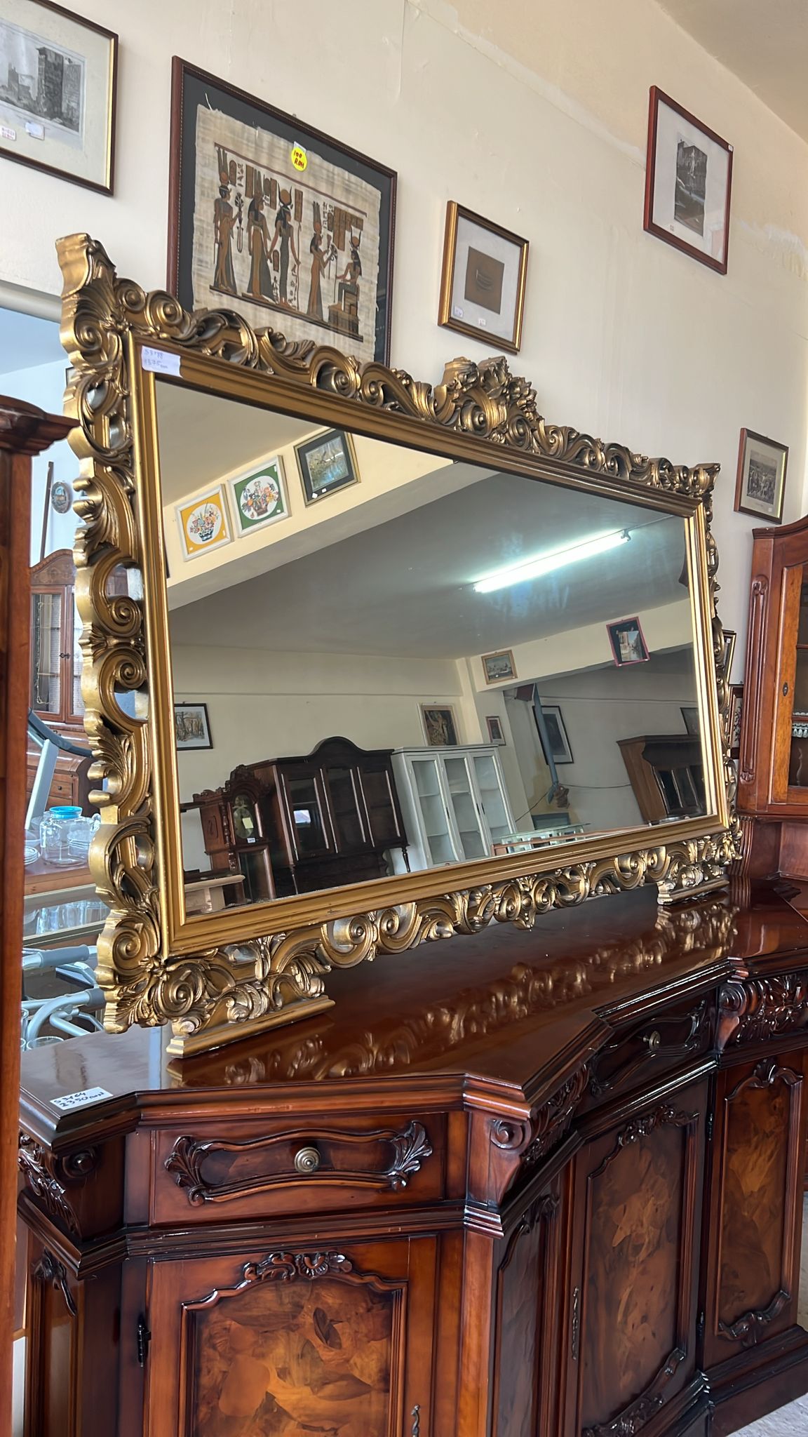 Oglindă vintage aurie S-3188 sh de calitate italiană