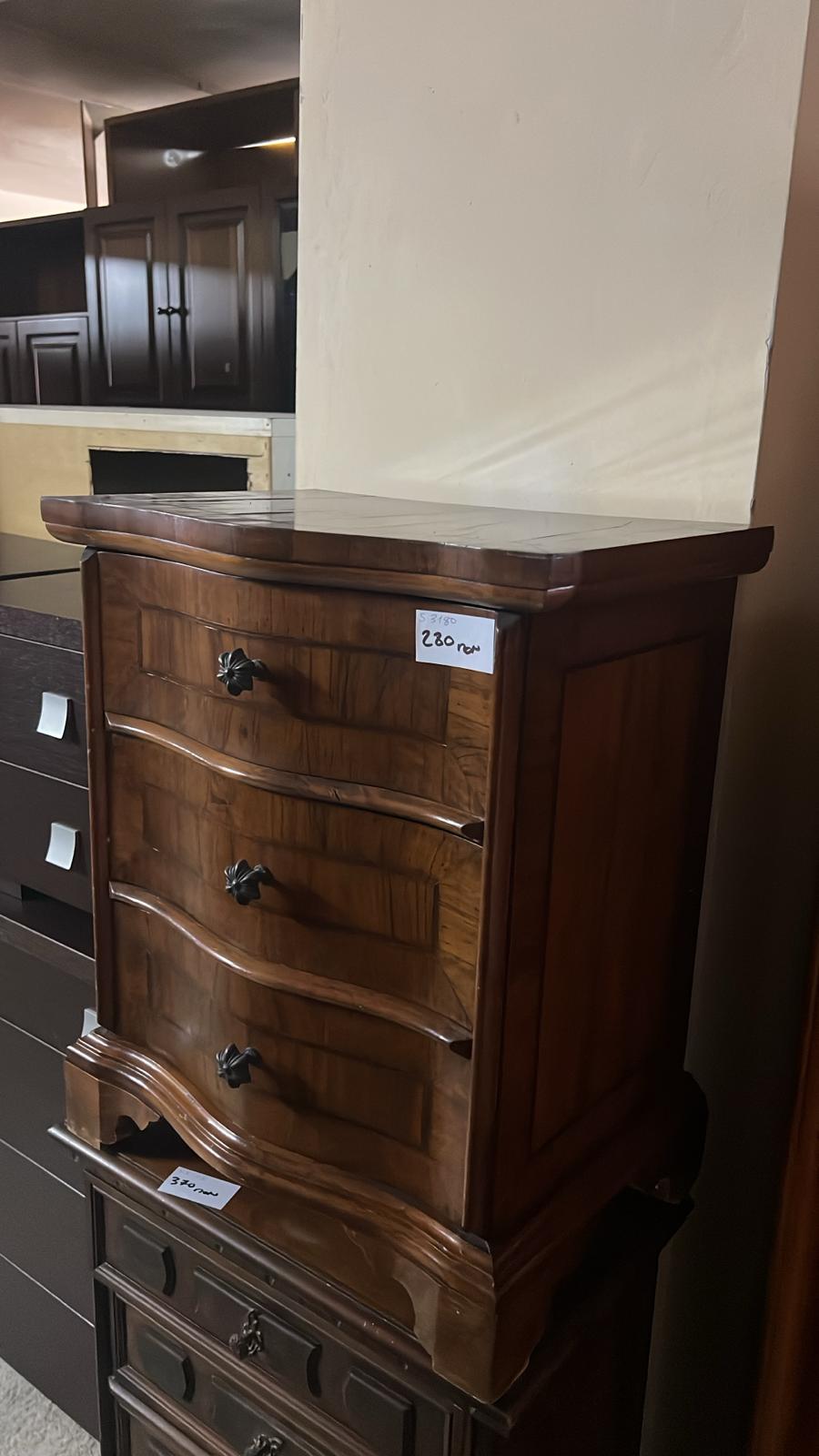 Noptieră vintage din lemn masiv sh de calitate italiană S 3180 - imagine 2