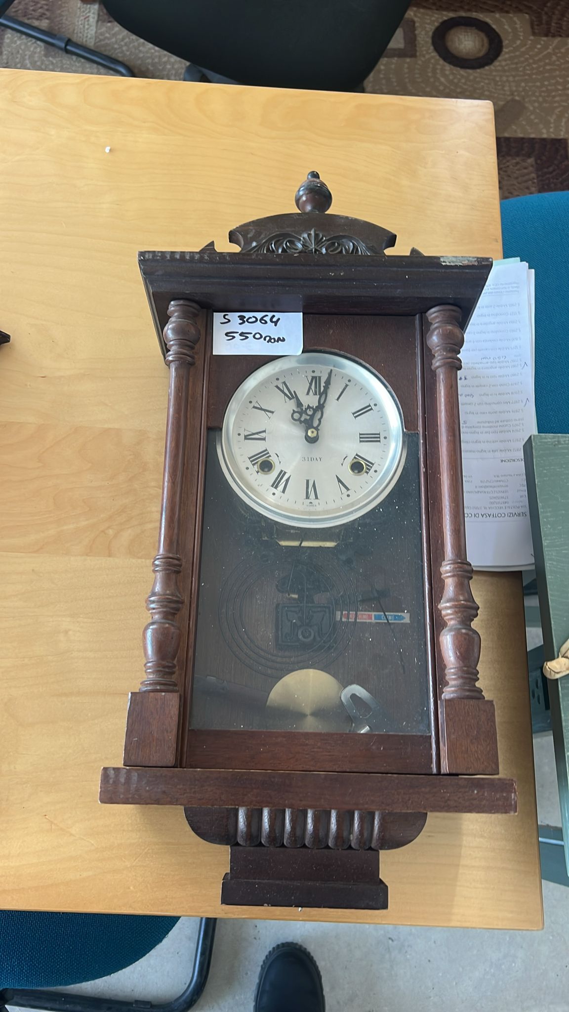 Ceas de perete vintage sh de calitate italiană S 3064