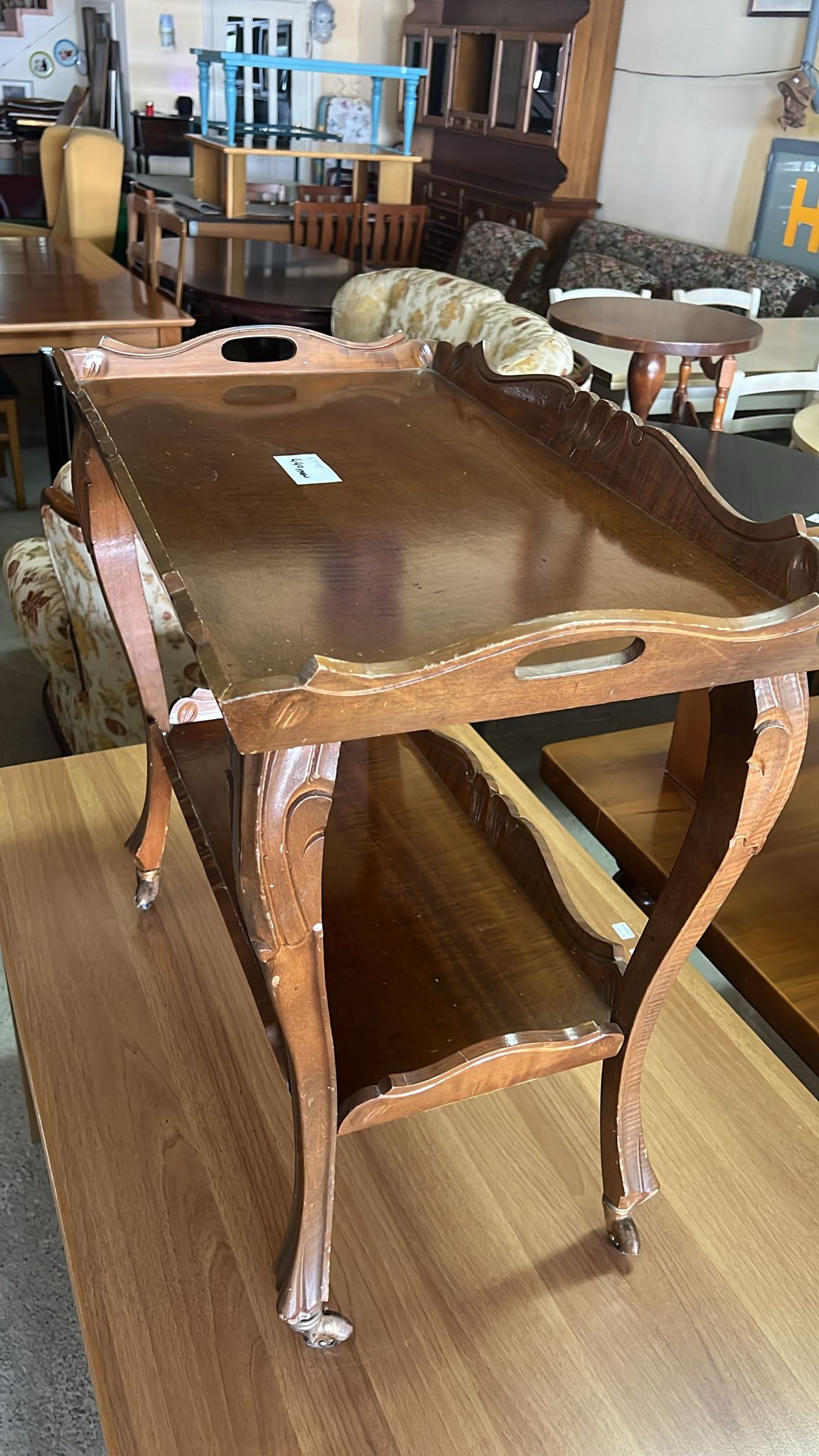 Cărucior de servire vintage sh de calitate italiană S 3138 - imagine 2