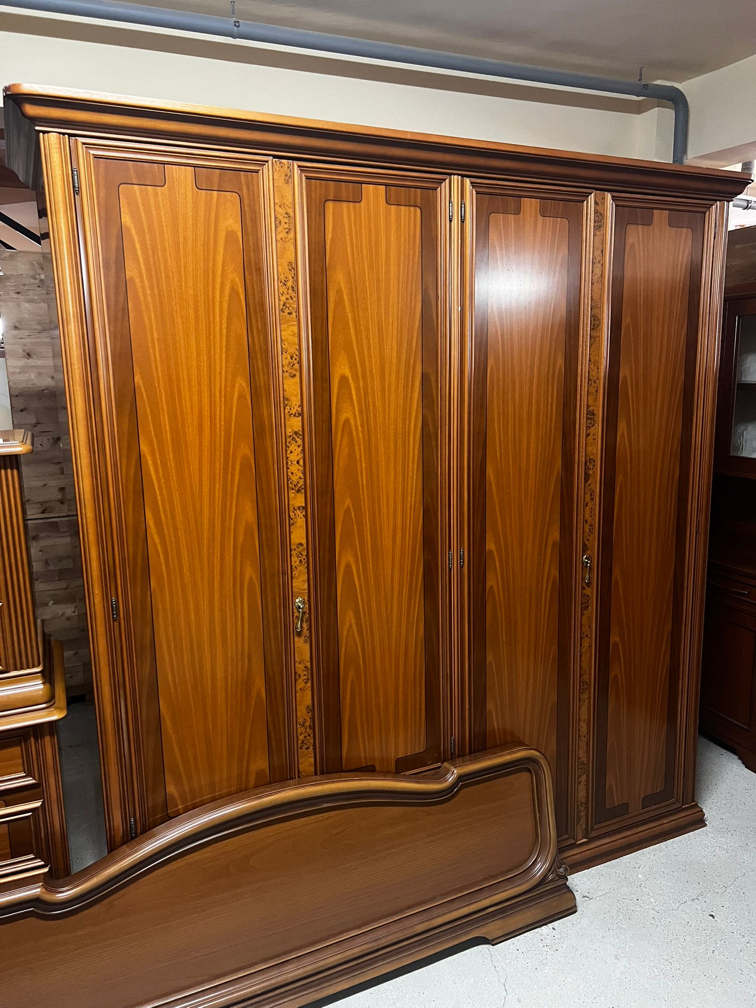 Dormitor complet clasic in lemn masiv S 3726 sh de calitate italiana - imagine 5