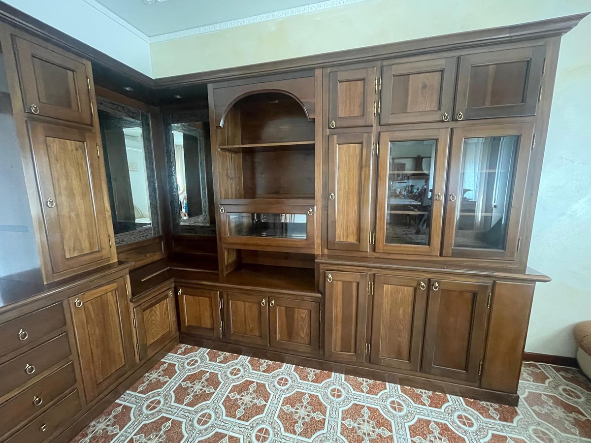 Bibliotecă colț din lemn masiv sh de calitate italiană S 3925 - imagine 2