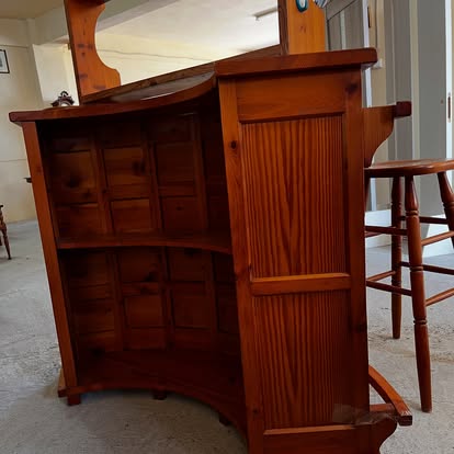 Bar vintage cu rafturi și 2 scaune S 3849 sh de calitate italiană - imagine 3