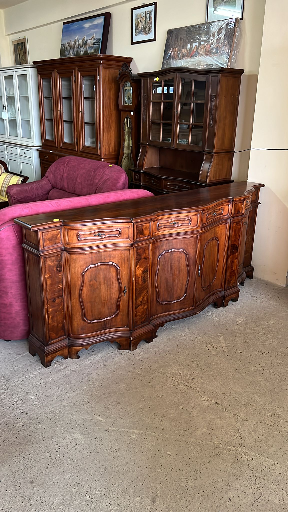 Bufet vintage din lemn masiv sh de calitate italiană S 4452 - imagine 5