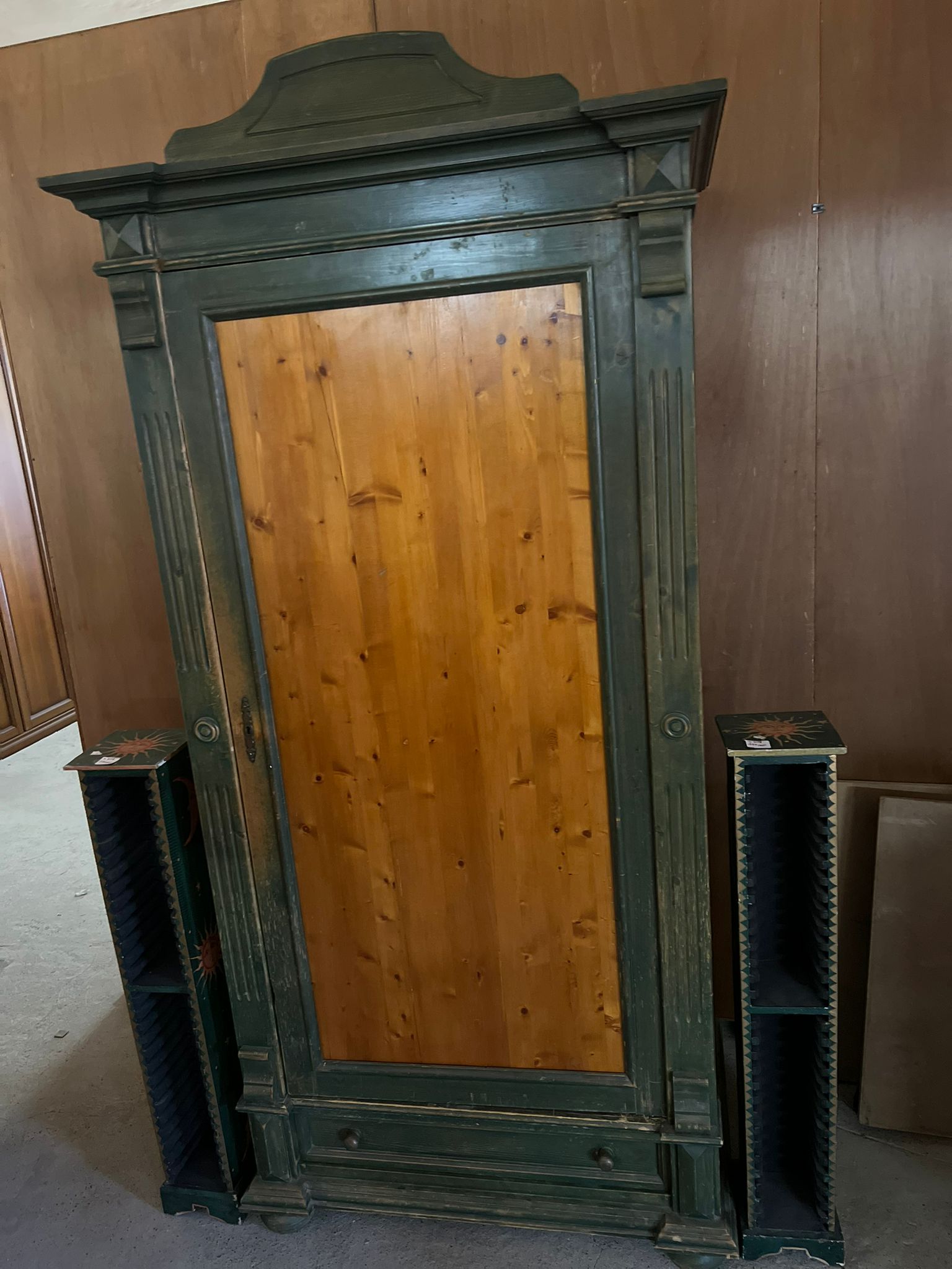 Dulap vintage verde din lemn sh de calitate italiană S 4692 - imagine 2