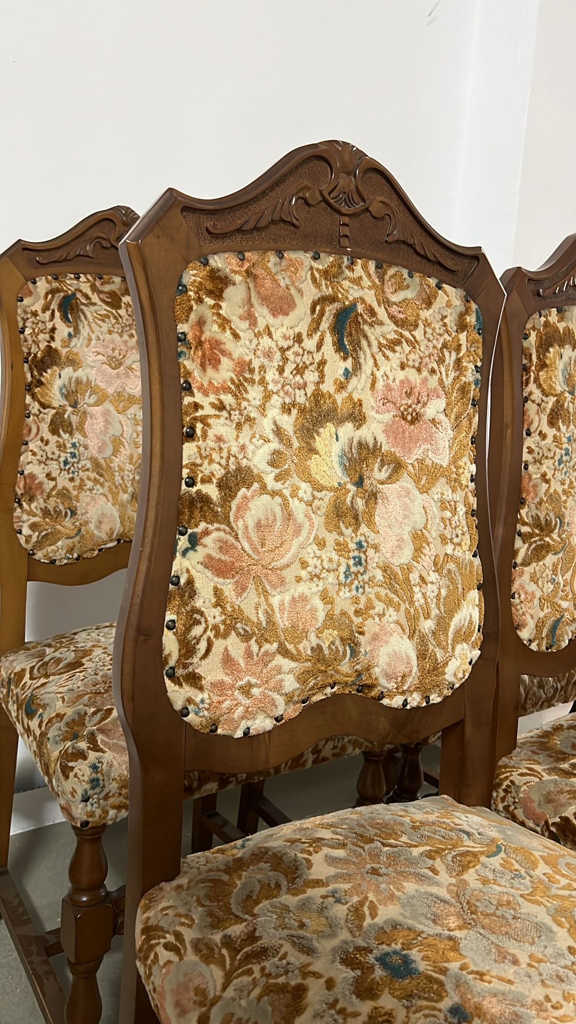 Scaun vintage tapițat floral sh de calitate italiană S 4360 - imagine 3