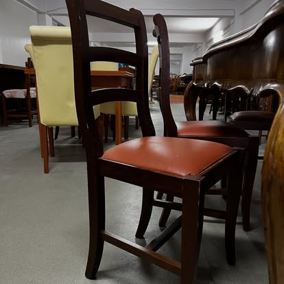 Masă cu 6 scaune din lemn masiv sh de calitate italiană S-4512 - imagine 3