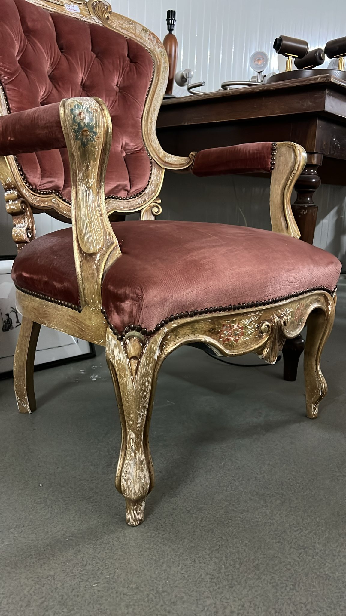 Fotoliu vintage baroc sh de calitate italiană S 4351 - imagine 2