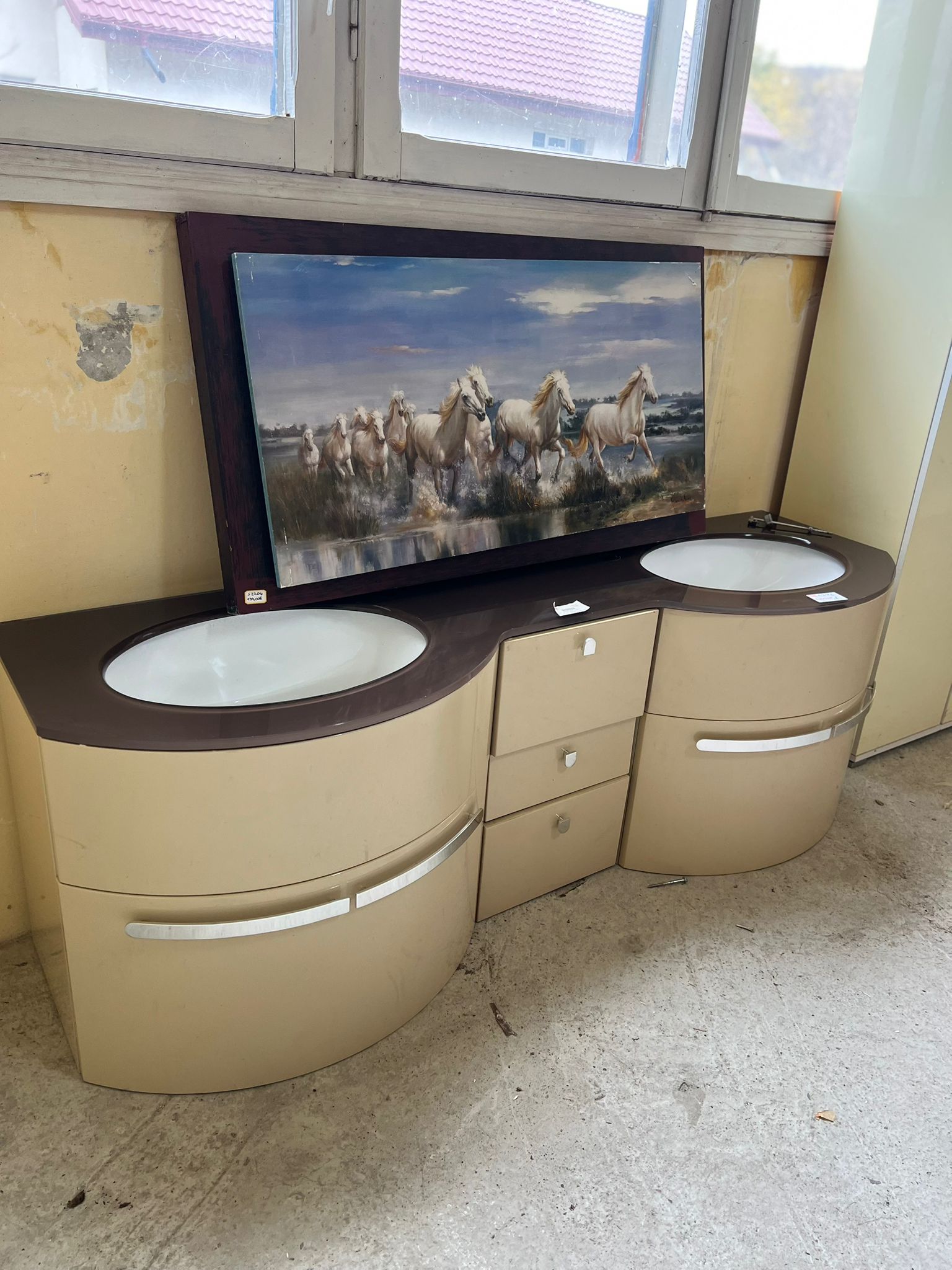 Mobilier baie dublu cu lavoare sh de calitate italiană C 242 - imagine 3