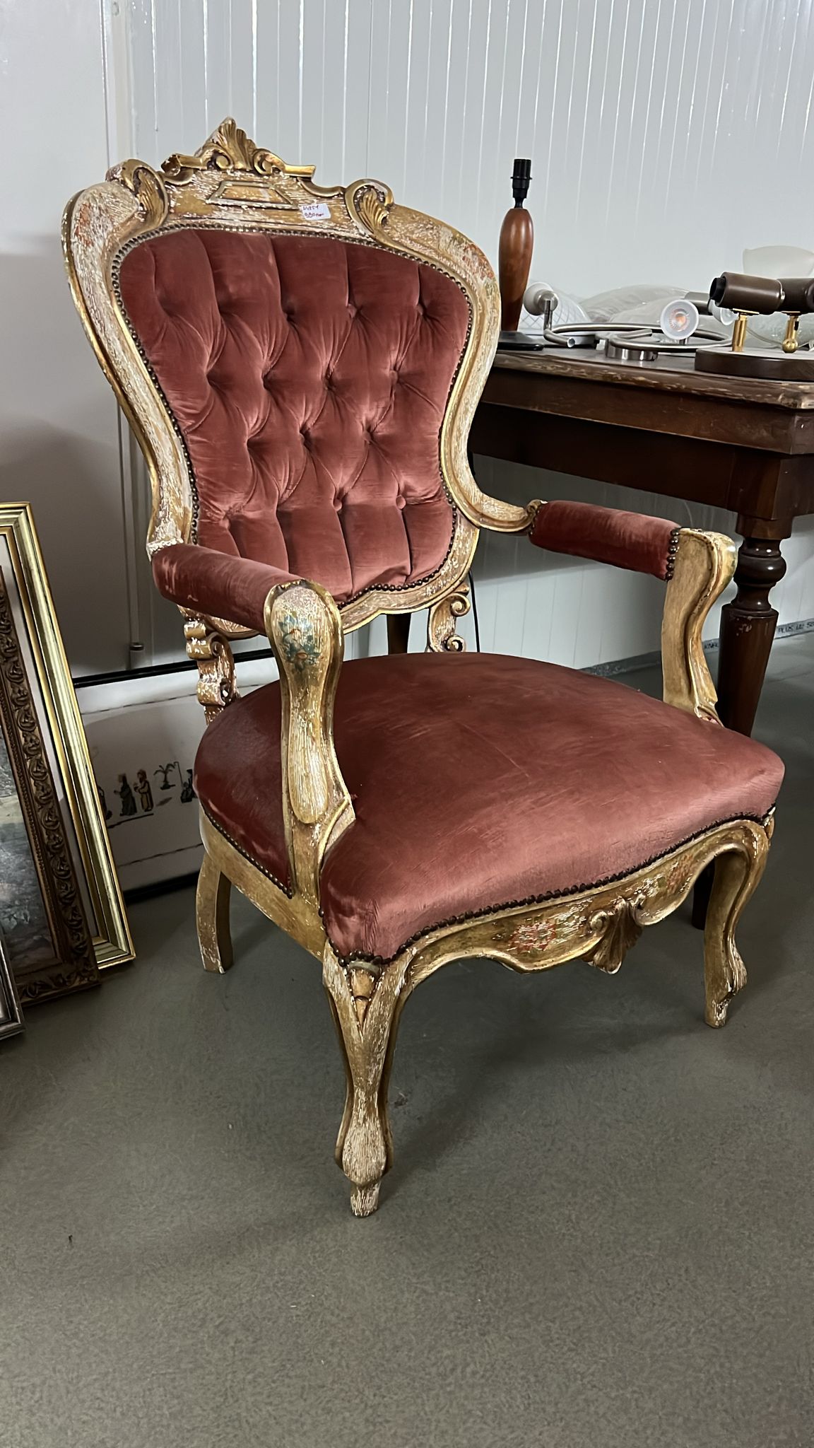 Fotoliu vintage baroc sh de calitate italiană S 4351
