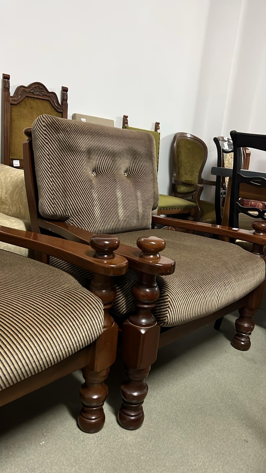 Fotoliu clasic din lemn masiv sh de calitate italiană S 4719 - imagine 2