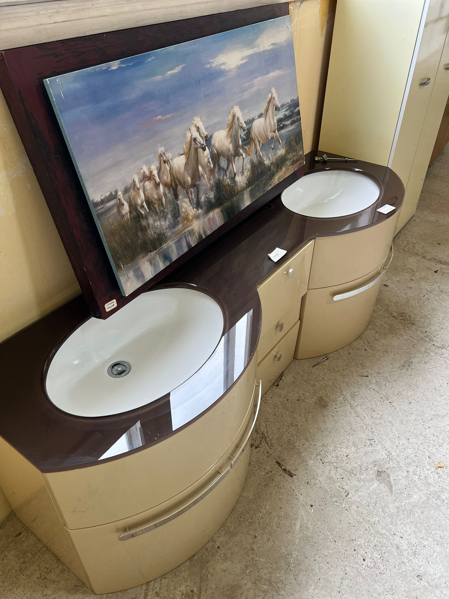 Mobilier baie dublu cu lavoare sh de calitate italiană C 242 - imagine 4