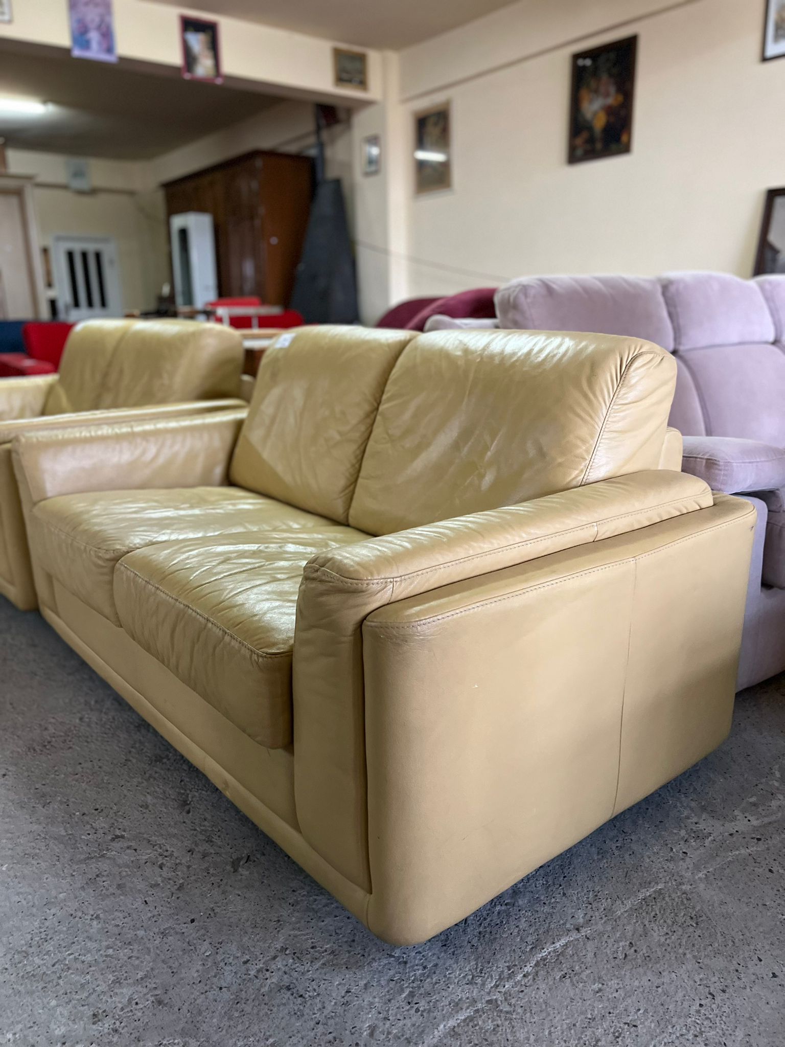 Canapea din piele naturală sh de calitate italiană 170 cm – S 353