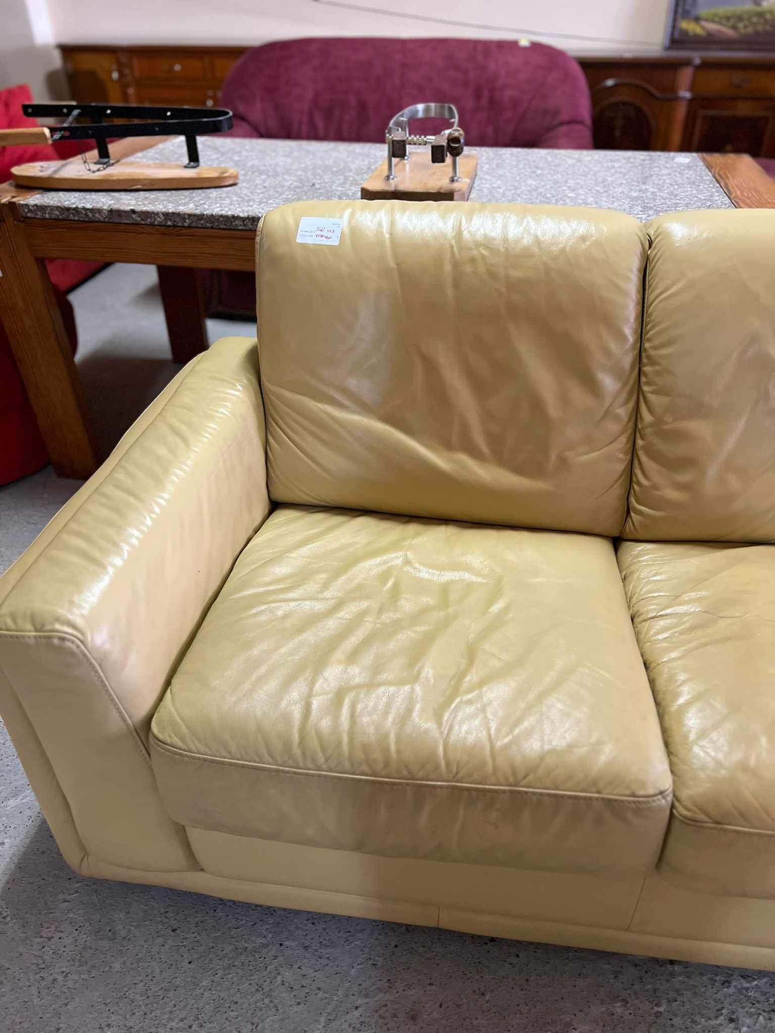 Canapea din piele naturală sh de calitate italiană 170 cm – S 354 - imagine 4