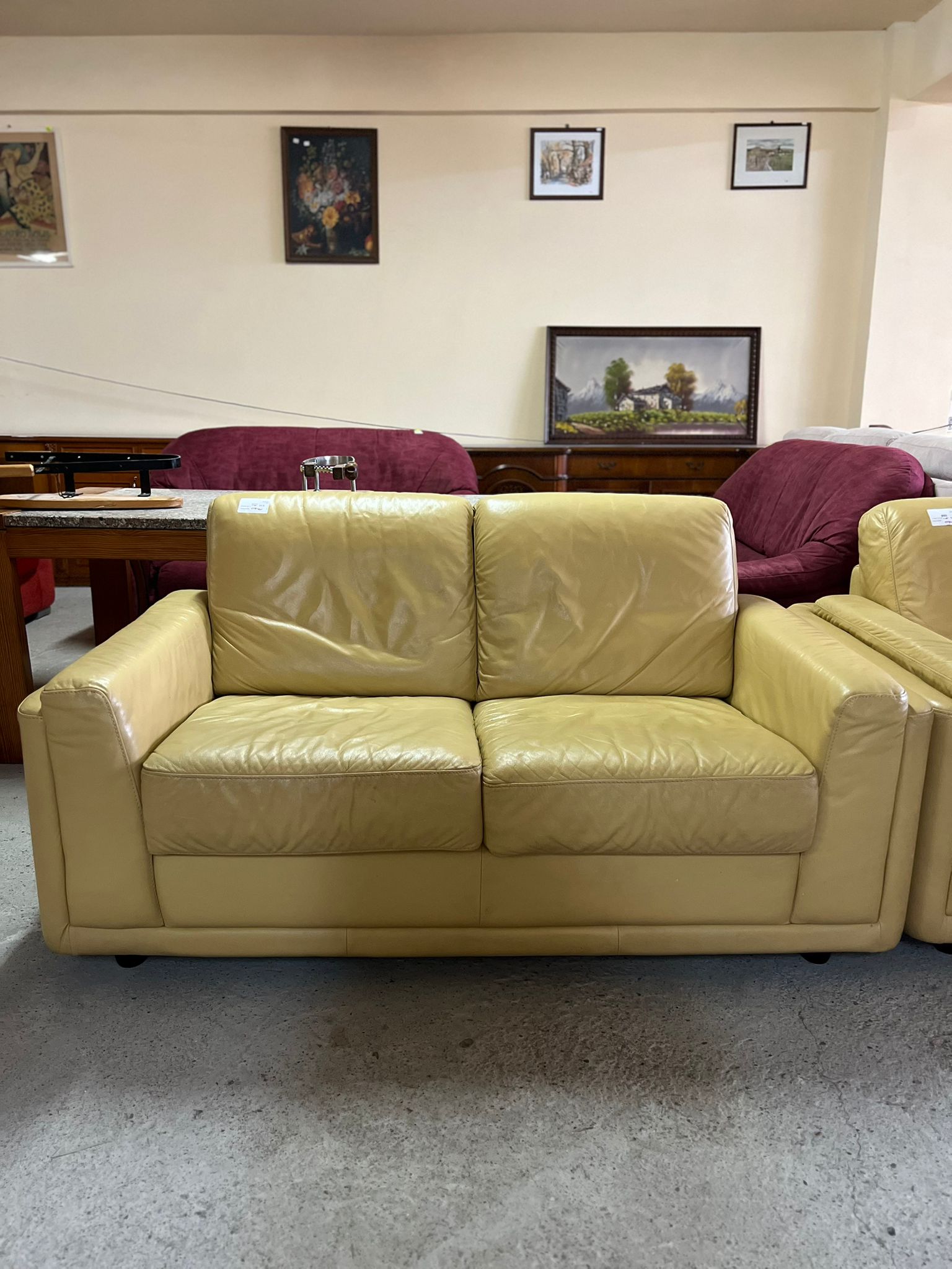 Canapea din piele naturală sh de calitate italiană 170 cm – S 354