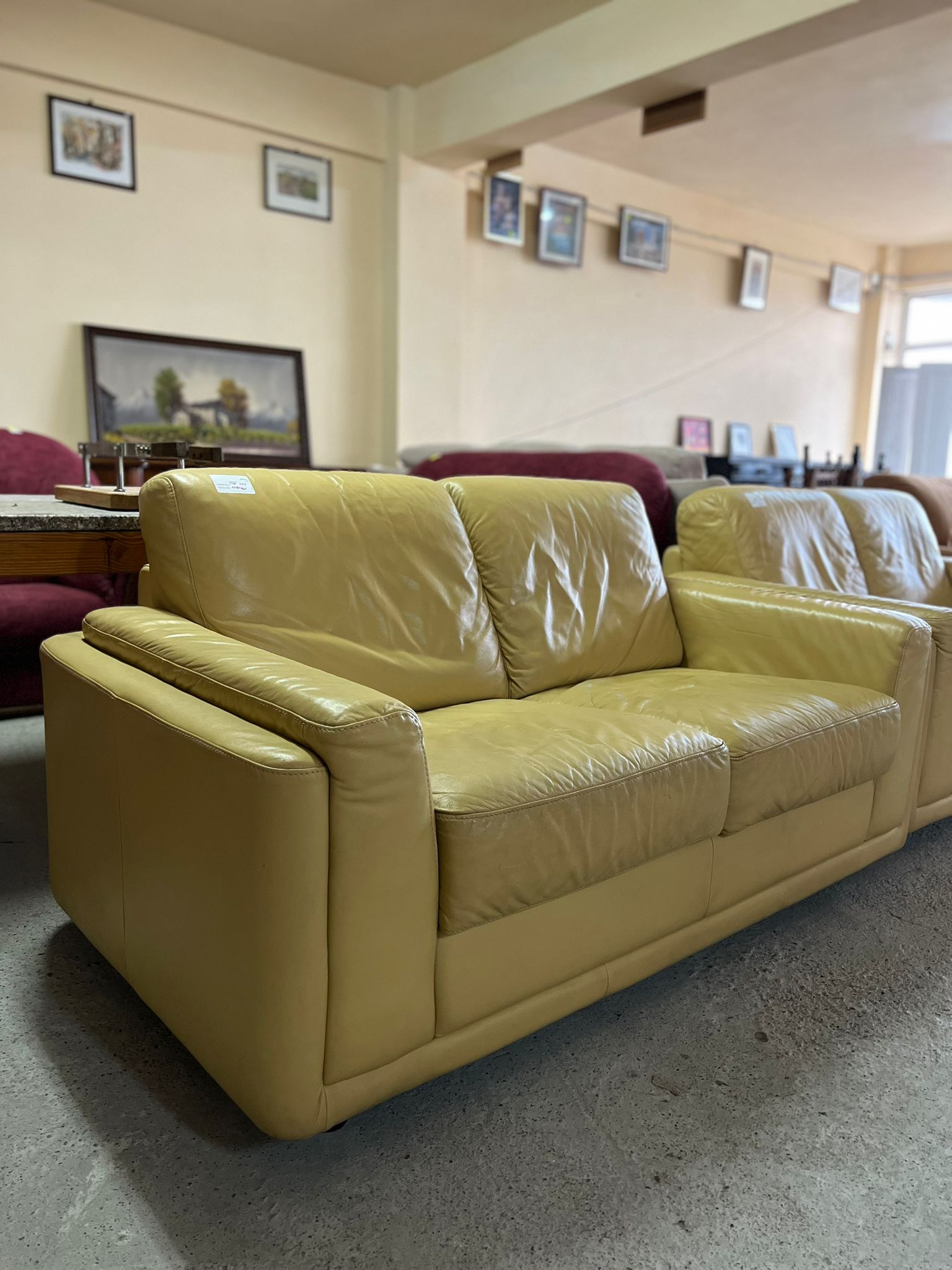Canapea din piele naturală sh de calitate italiană 170 cm – S 354 - imagine 2