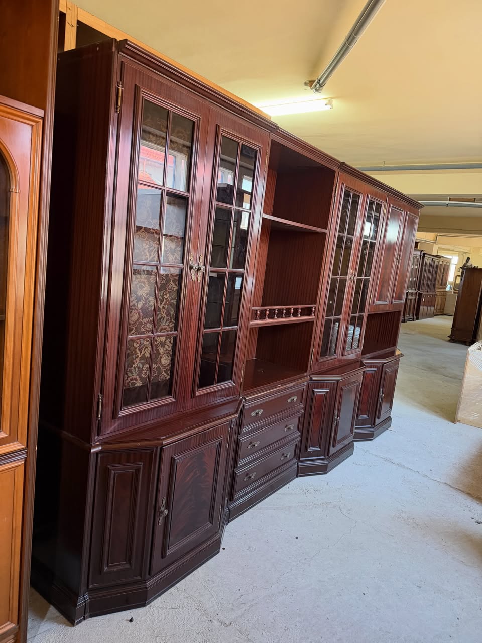 Bibliotecă living din lemn masiv sh de calitate italiană S 4882 - imagine 3