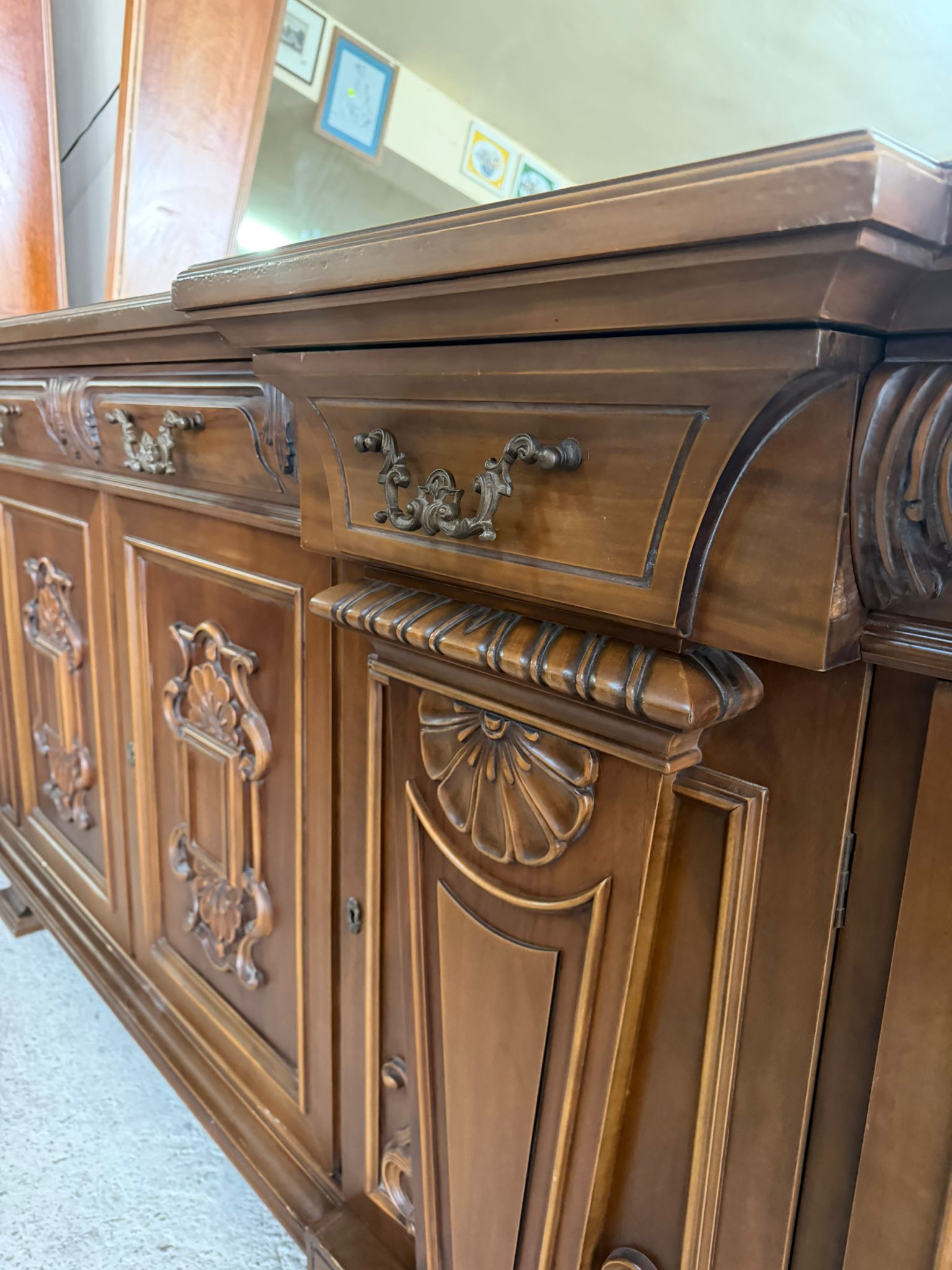 Comodă din lemn masiv second hand de calitate italiană – S 4982 - imagine 3