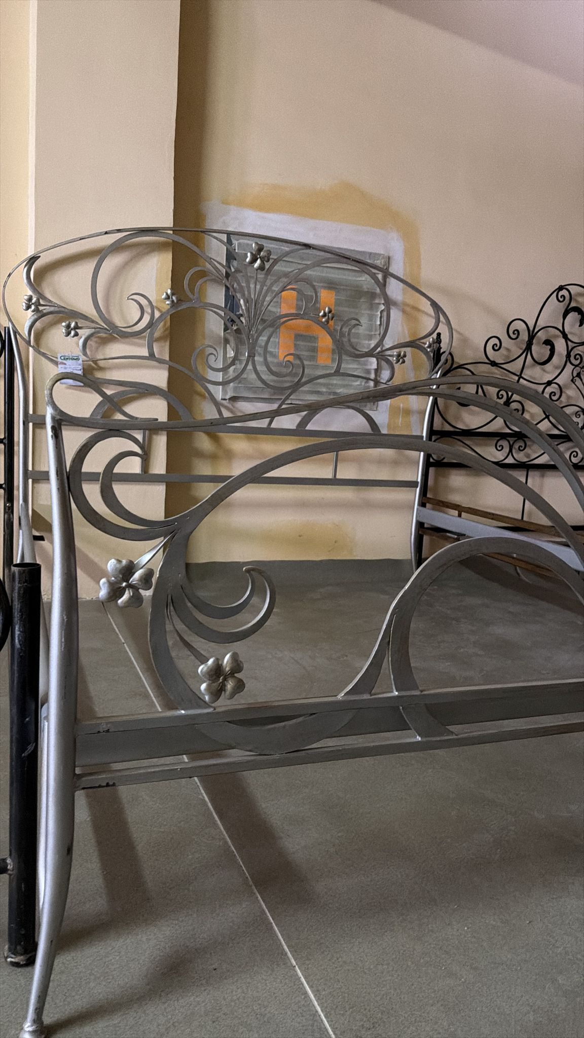 Pat din fier forjat 160x200 de calitate italiană S 3937 - imagine 5