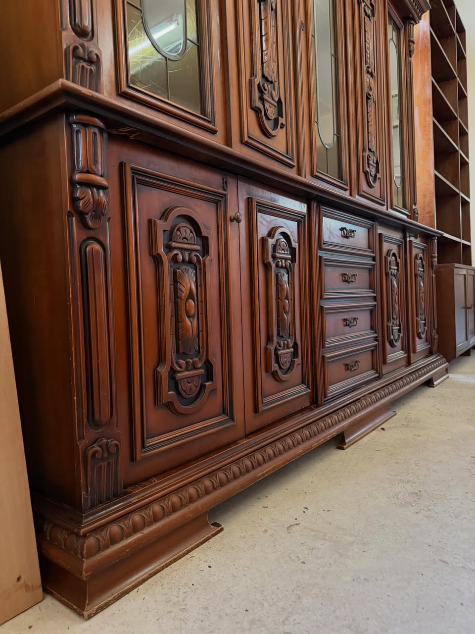 Bibliotecă living in lemn masiv sh de calitate italiană 61/U - imagine 3