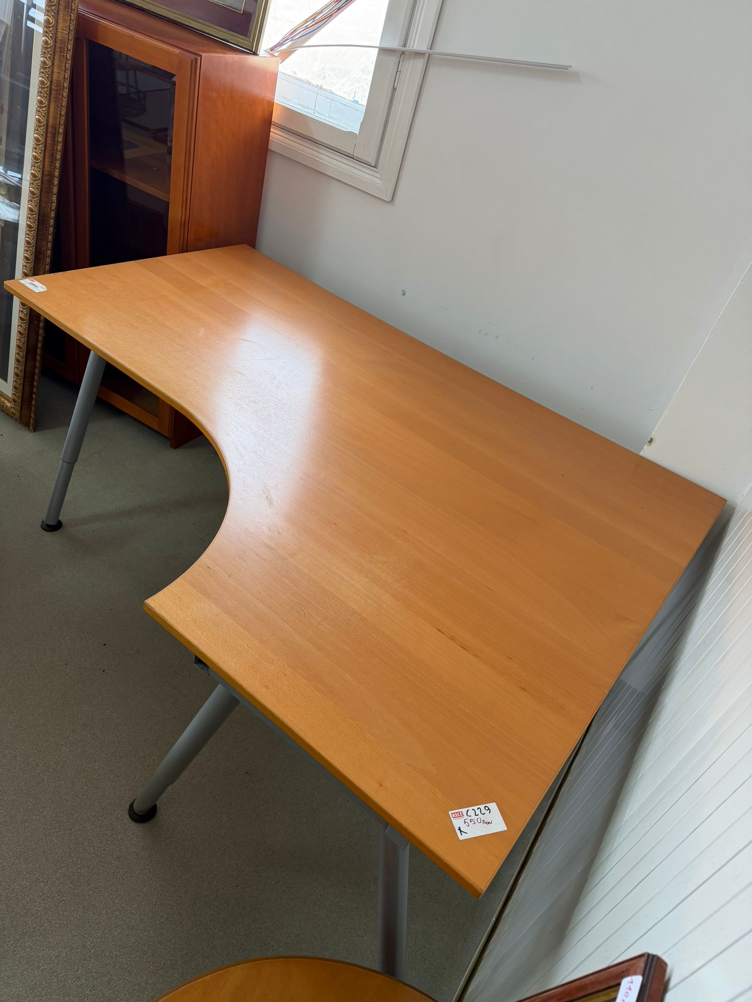 Birou colt compact office 120x160 cm sh de calitate italiana C 229 - imagine 2